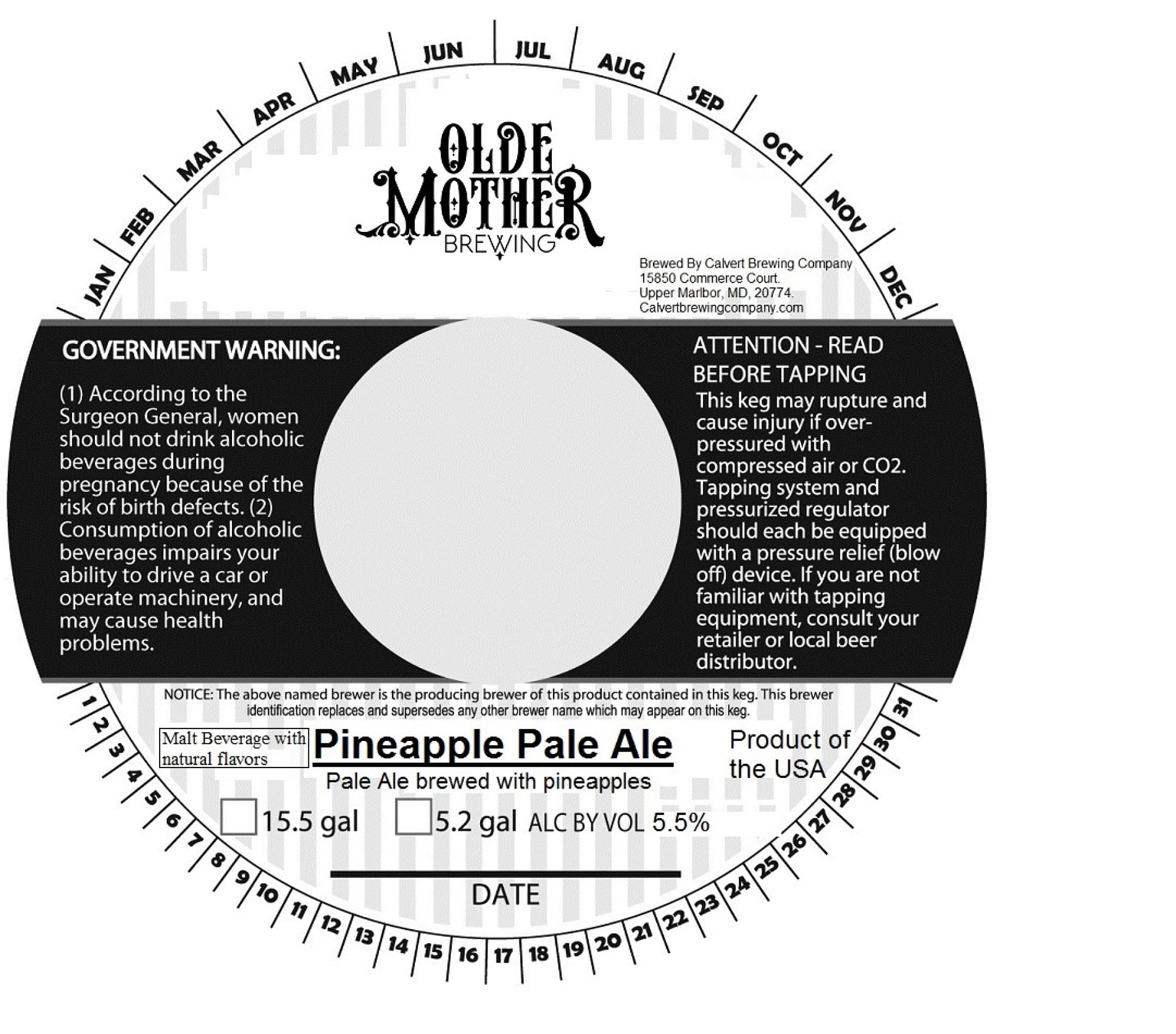 Government Warning by Olde Mother Brewing - beer label