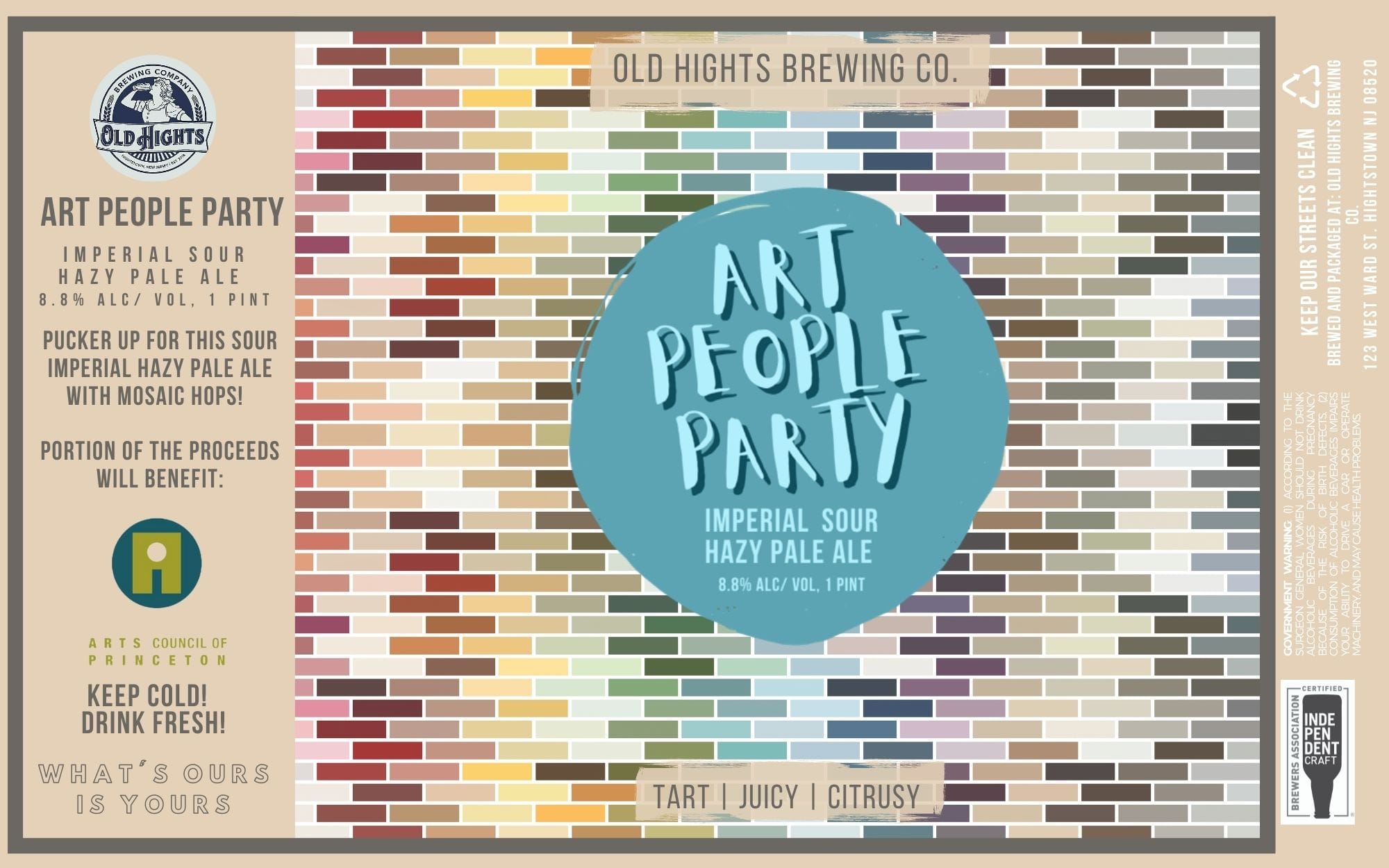 Art People Party by Old Heights Brewing Co. - beer label