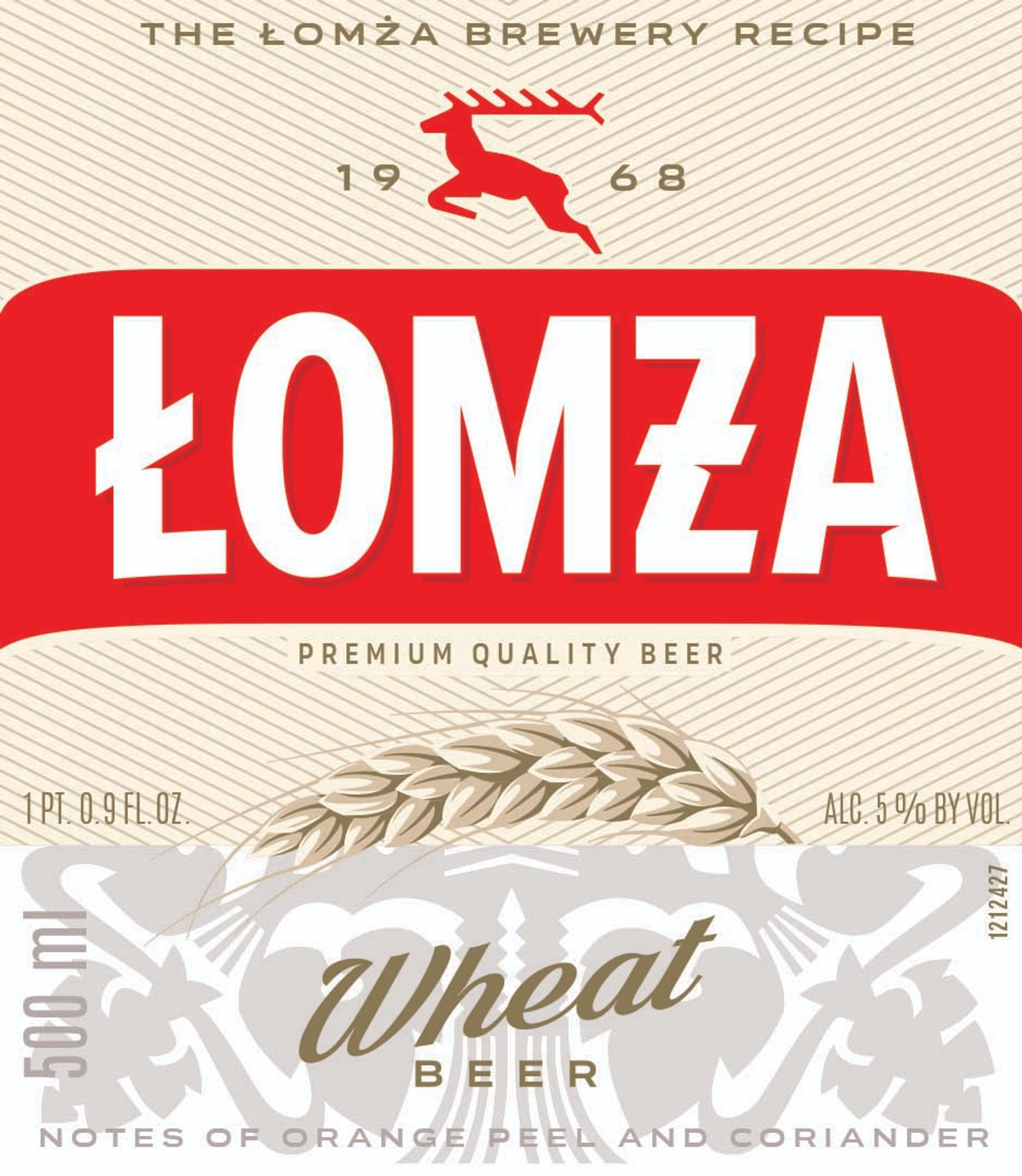 Łomża Wheat Beer by Łomża Brewery - beer label