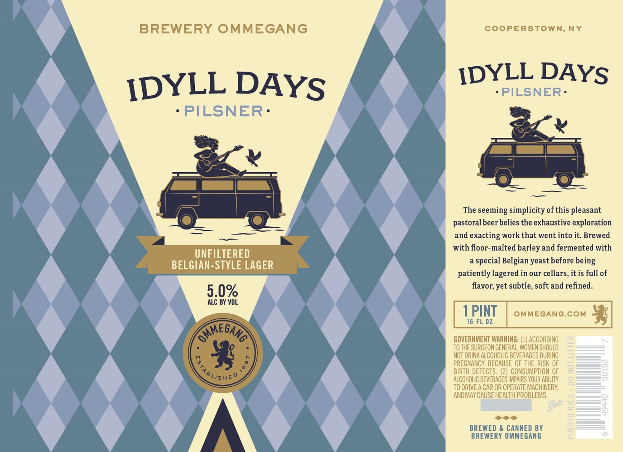 Idyll Days by Brewery Ommegang - beer label