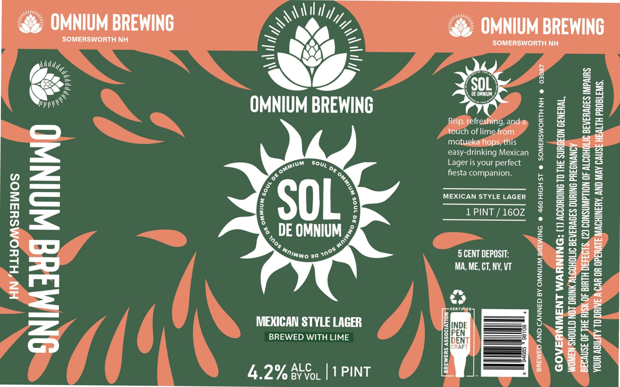 Sol de Omnium by Omnium Brewing - beer label