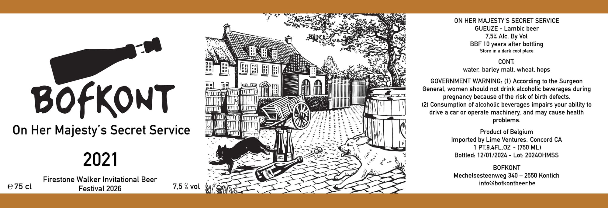 On Her Majesty's Secret Service by Bofkont - beer label