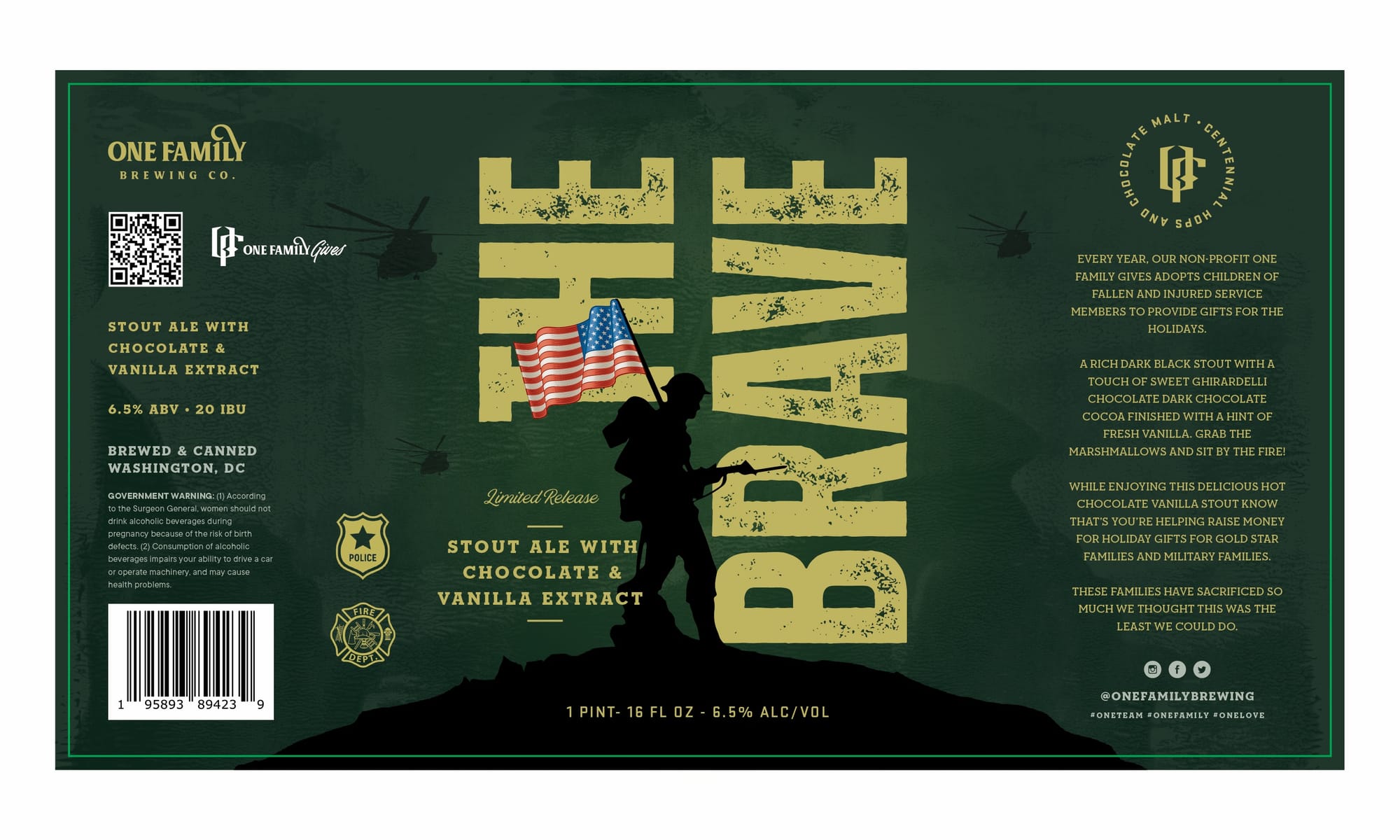 Bear by One Family Brewing Co. - beer label