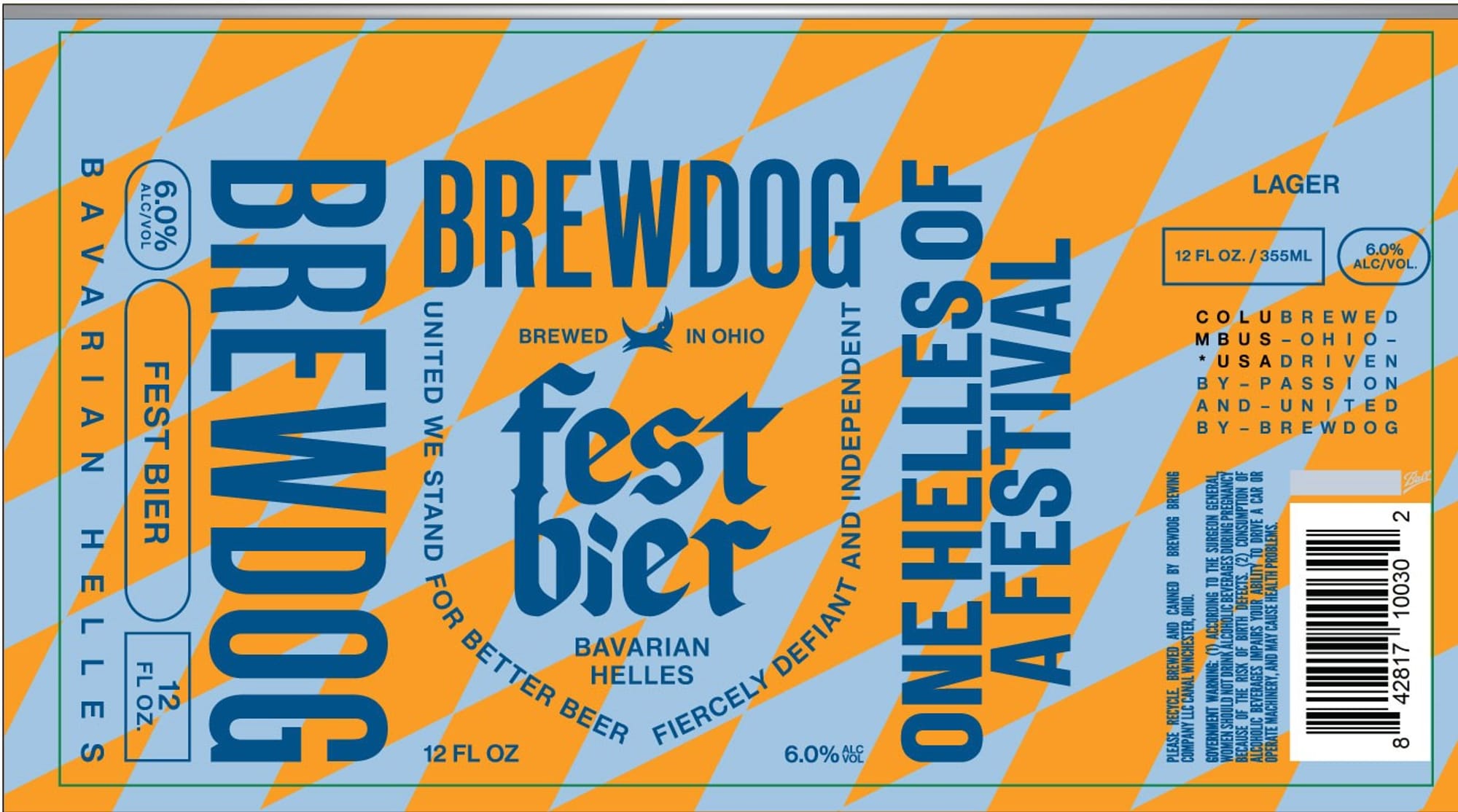 One Helles by BrewDog - beer label