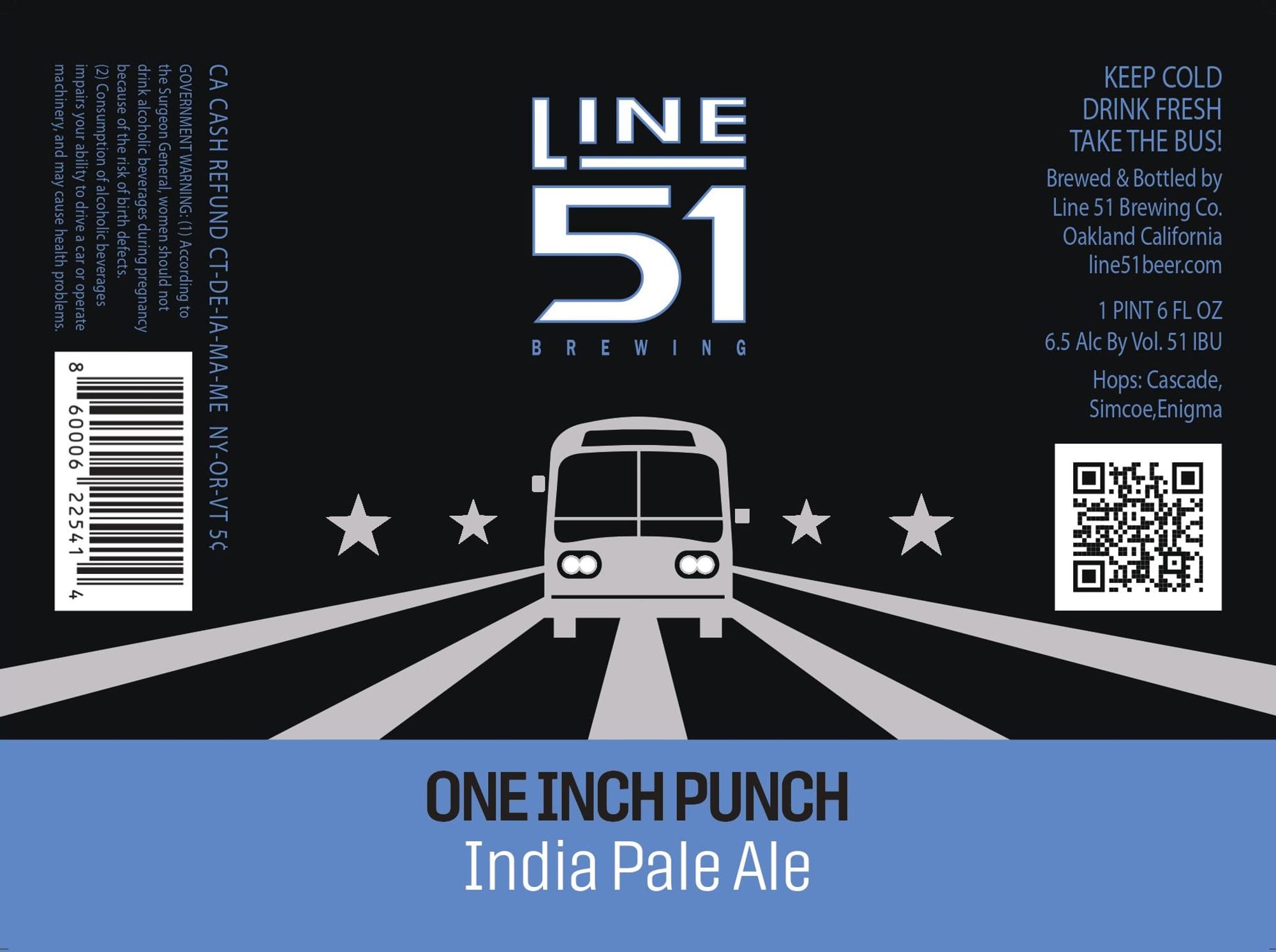 One Inch Punch by Line 51 Brewing - beer label