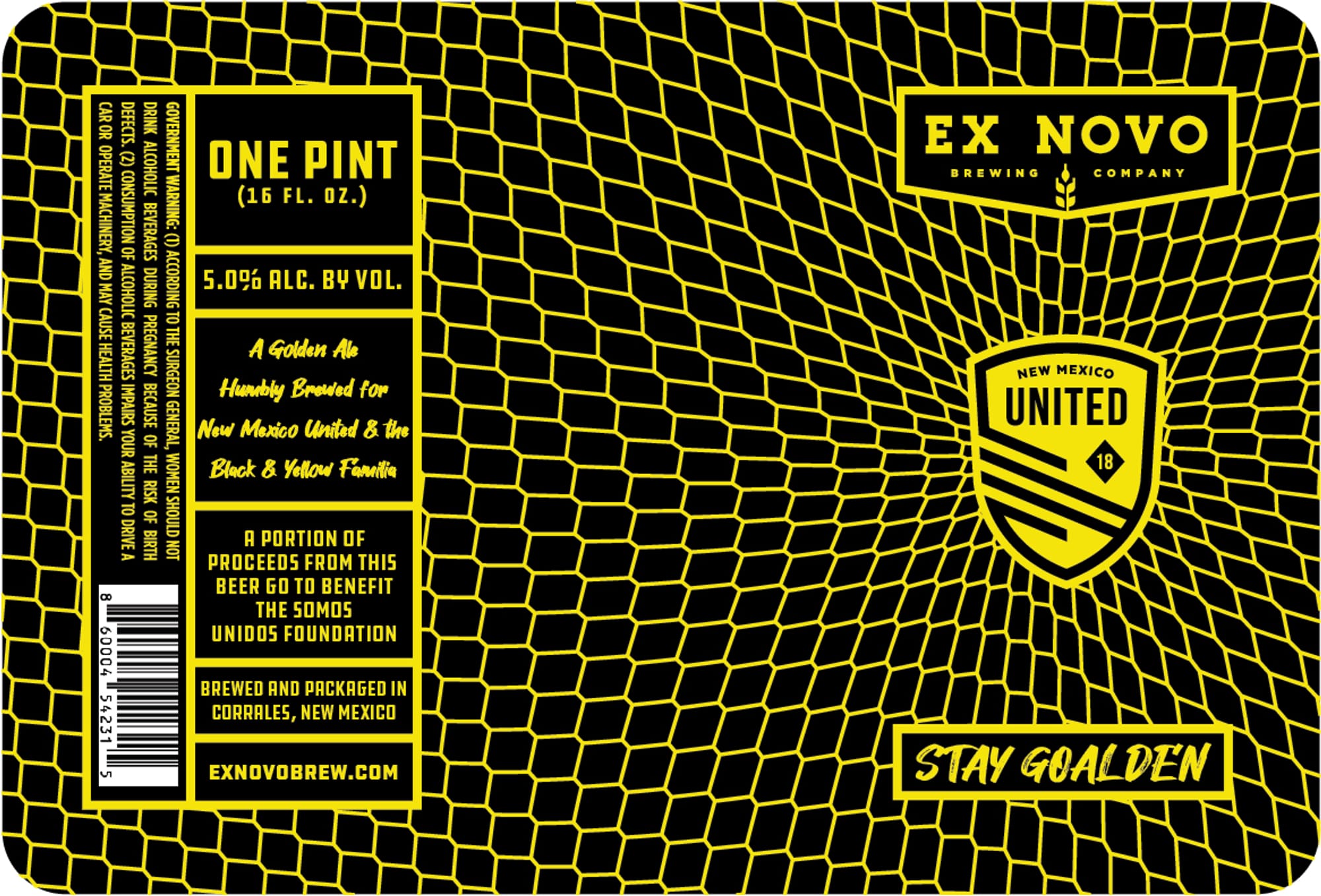 One Pint by Ex Novo Brewing Company - beer label