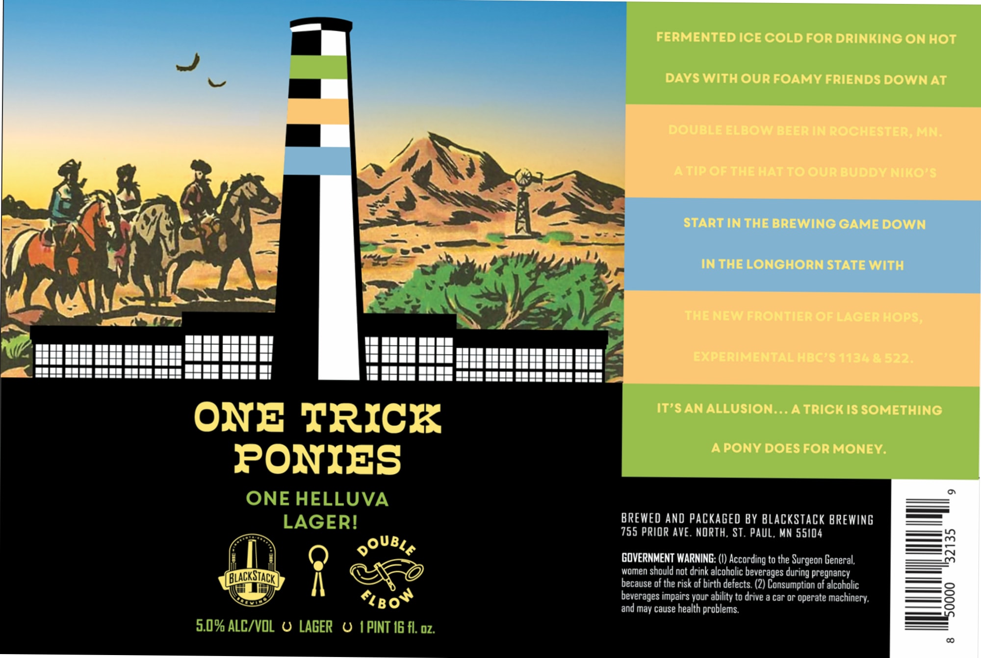 One Trick Ponies by Blackstack Brewing - beer label