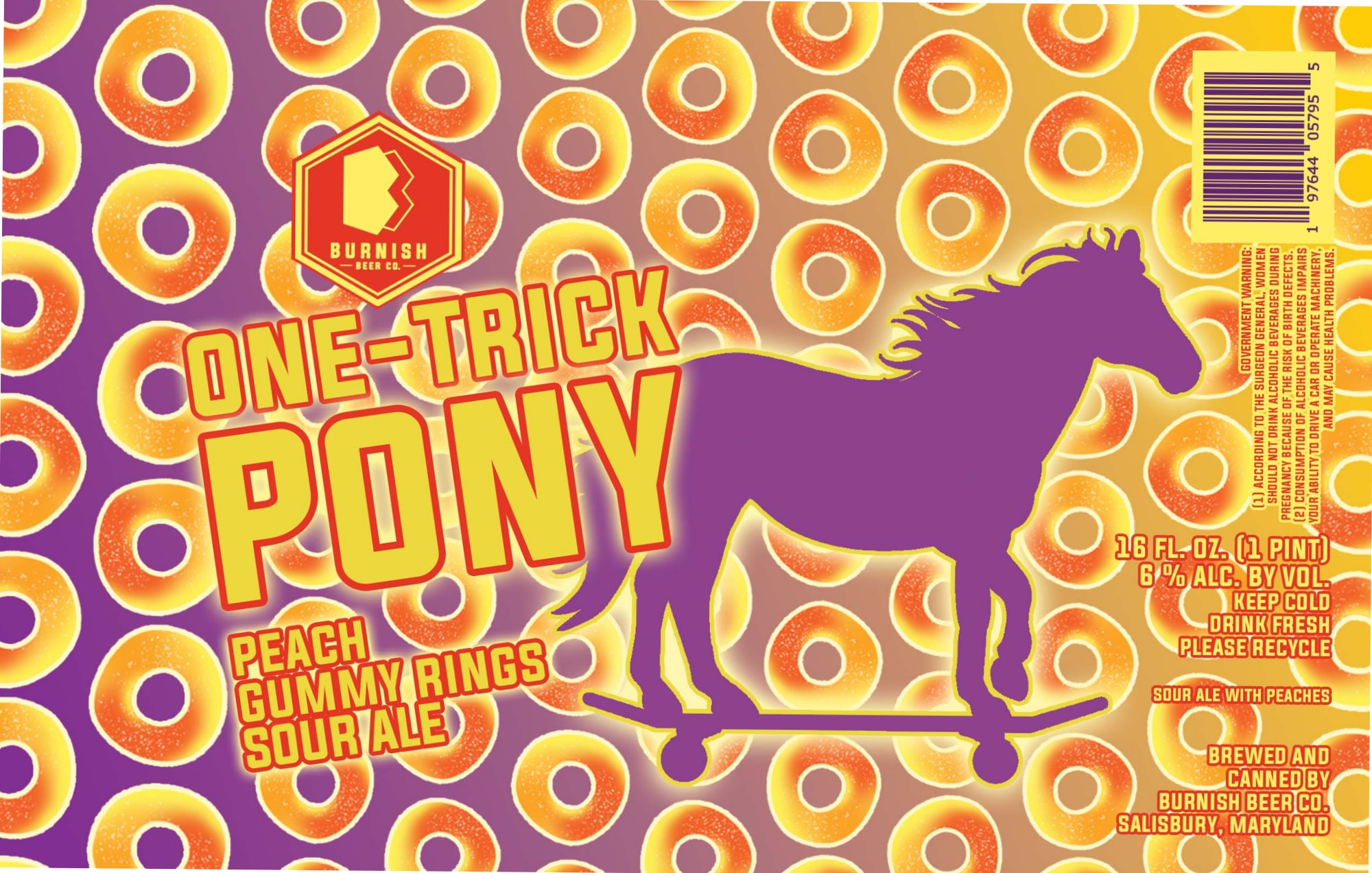 One-Trick Pony by Burnish Beer Co. - beer label