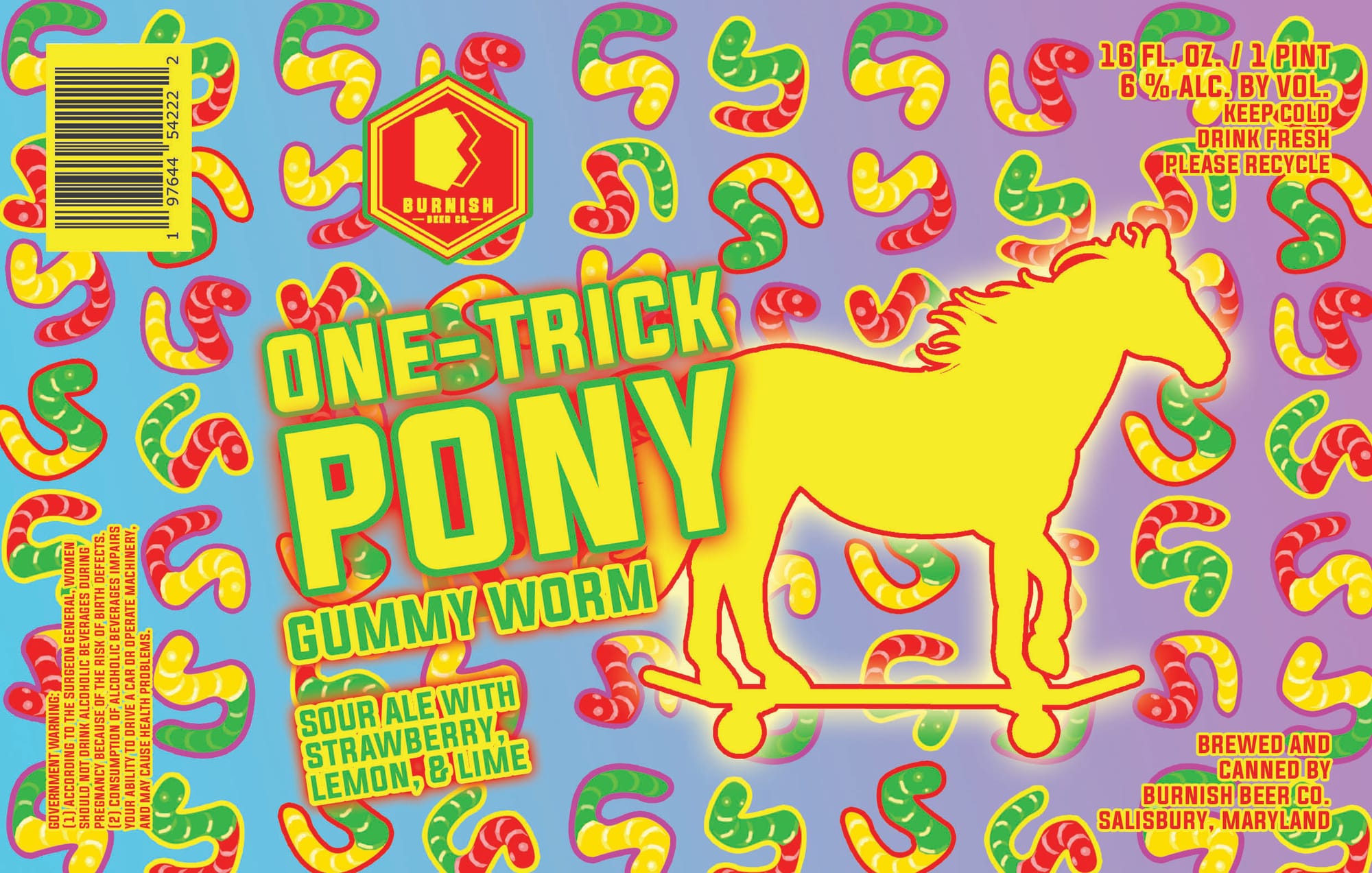 One-Trick Pony by Burnish Beer Co. - beer label