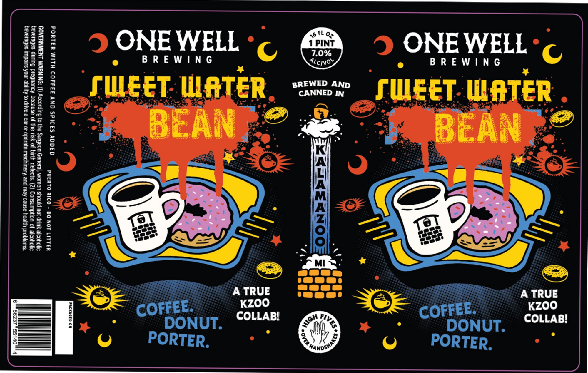 Sweet Water Bean by One Well Brewing - beer label