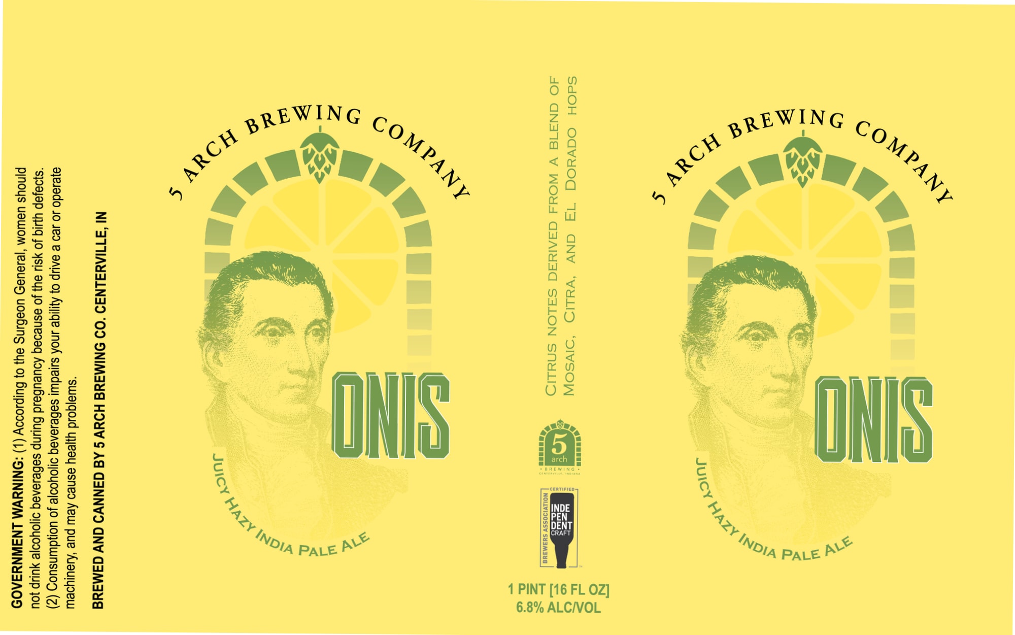 Onis by 5 Arch Brewing Company - beer label