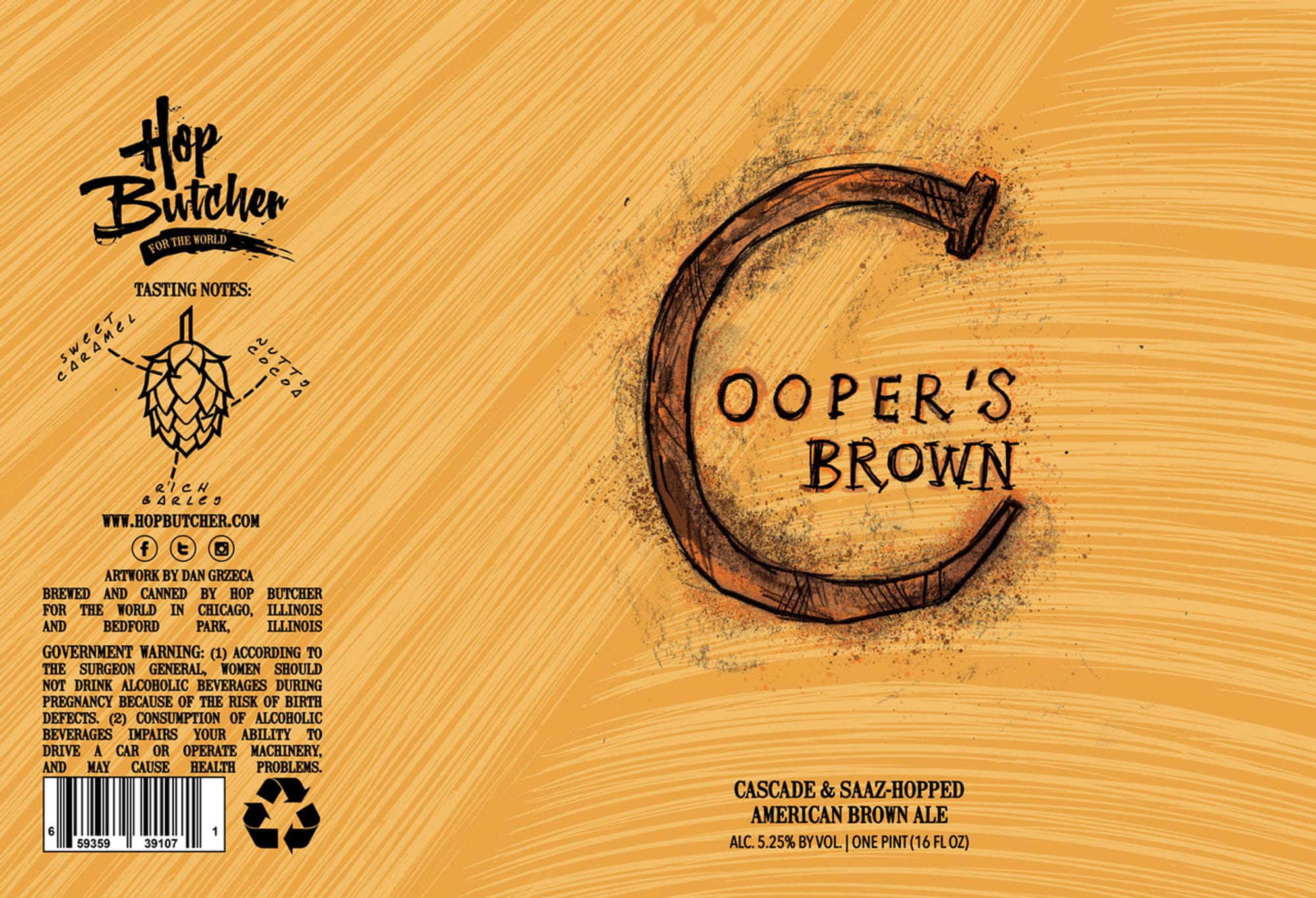 Ooper’s Brown by Hop Butcher For The World - beer label