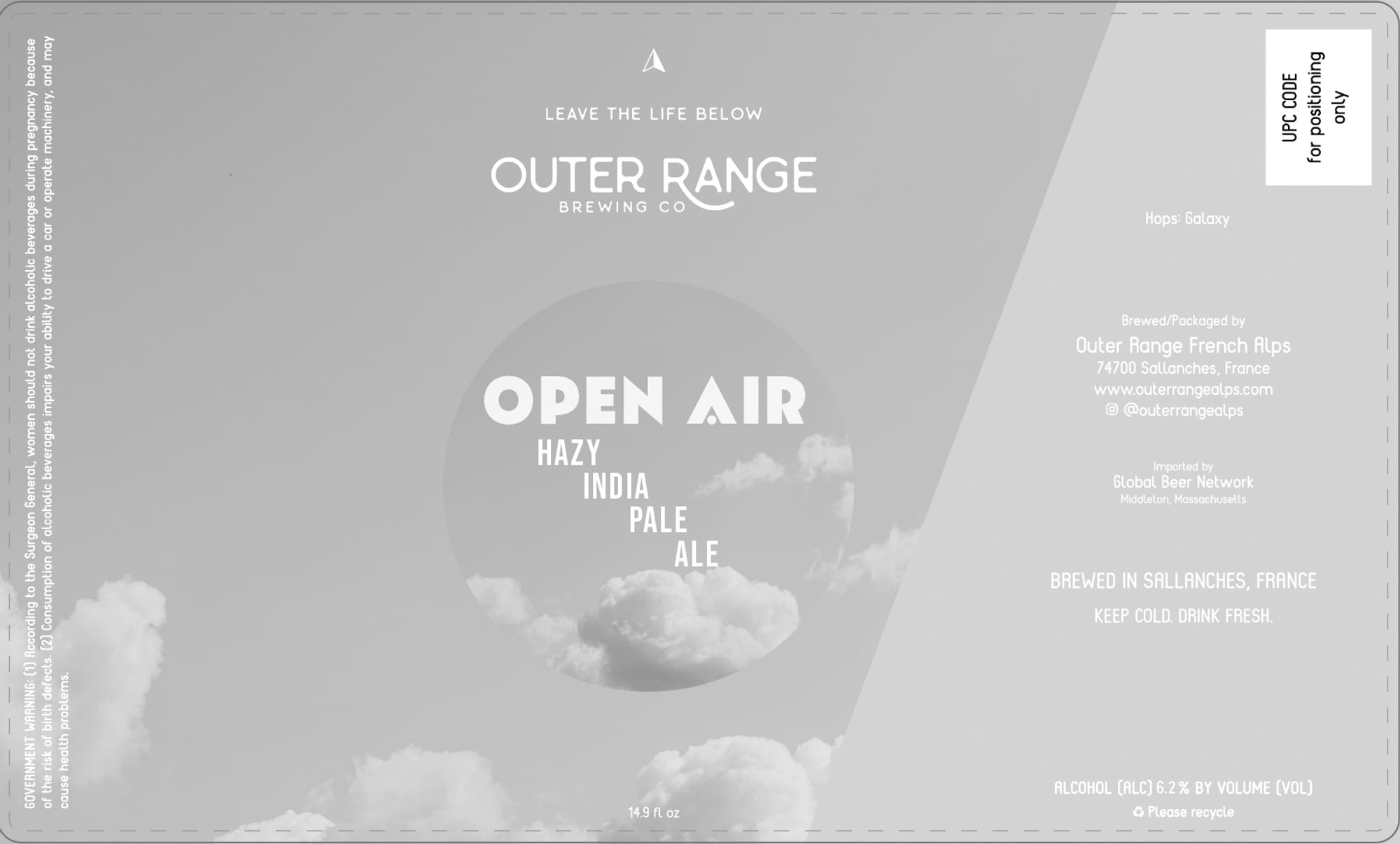 Open Air by Outer Range Brewing Co. - beer label