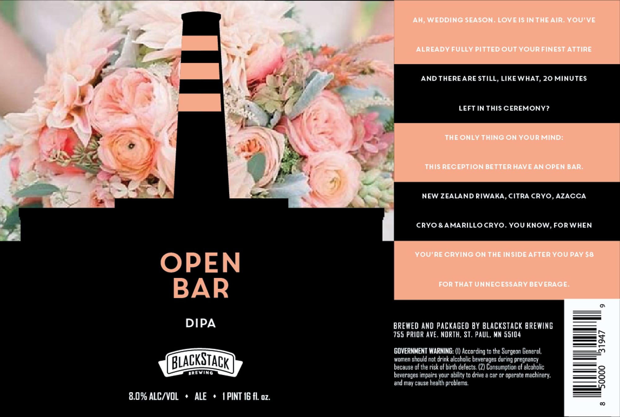 Open Bar by Blackstack Brewing - beer label