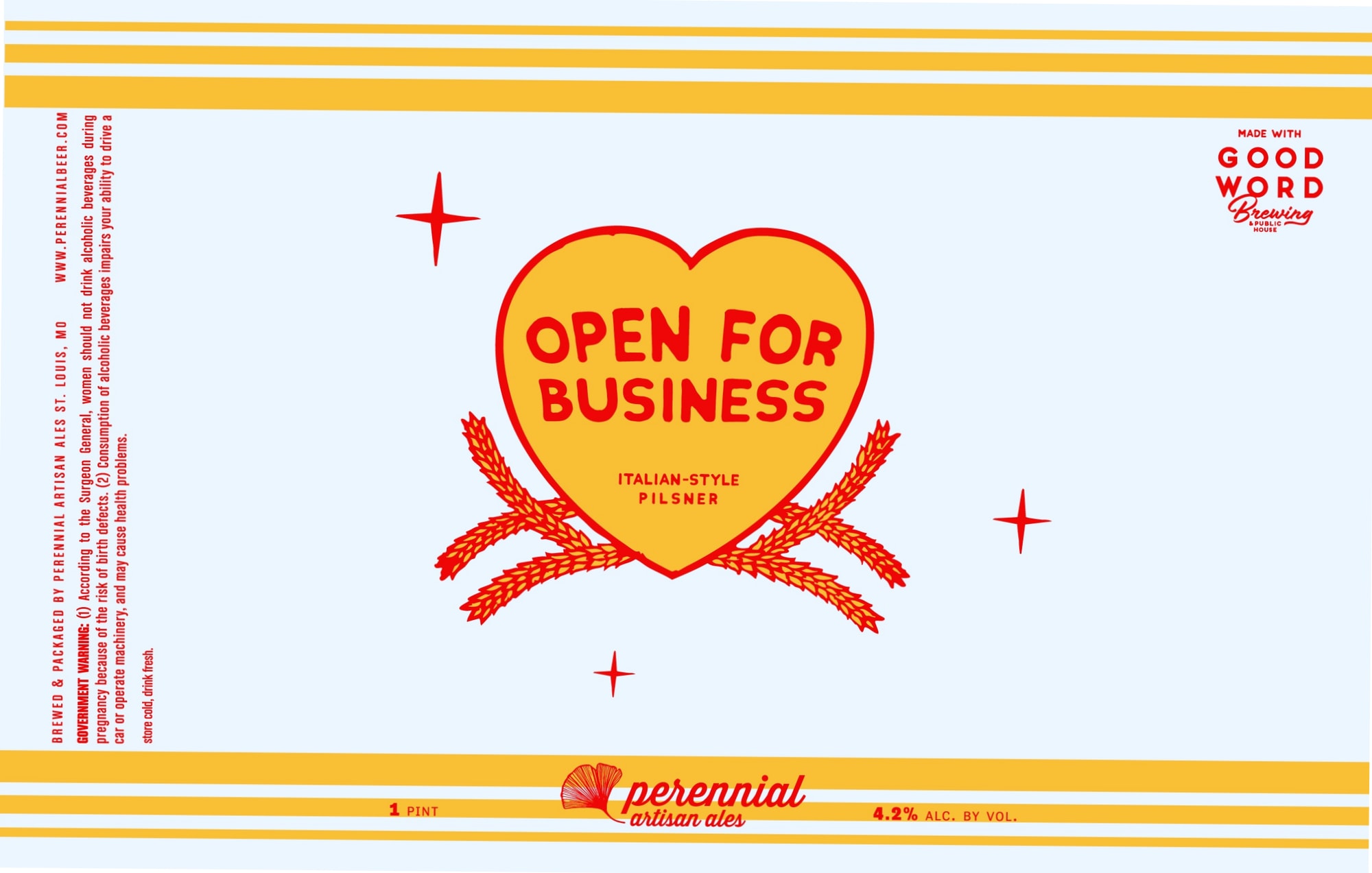 Open For Business by Perennial Artisan Ales - beer label