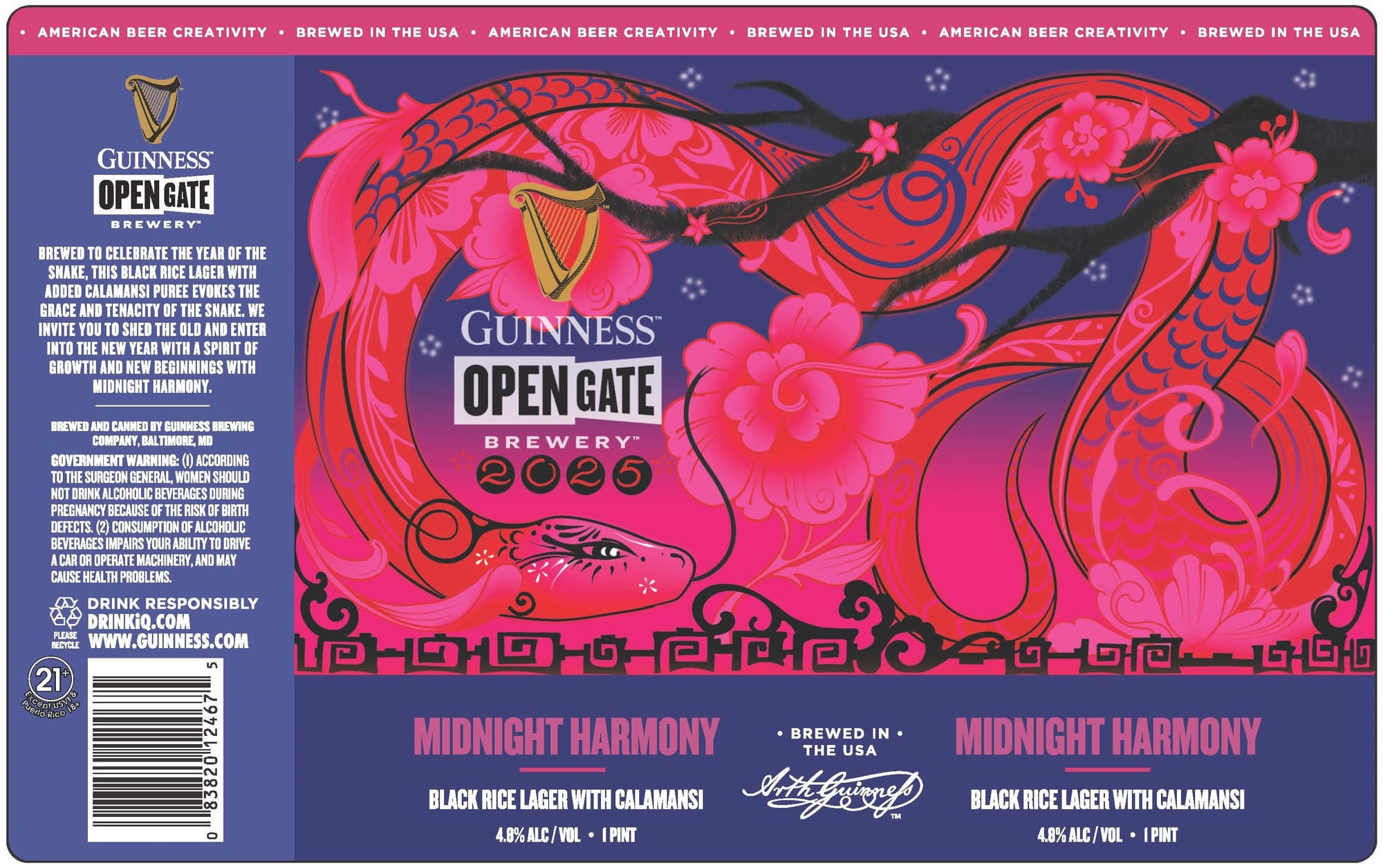 Open Gate Midnight Harmony by Guinness - beer label
