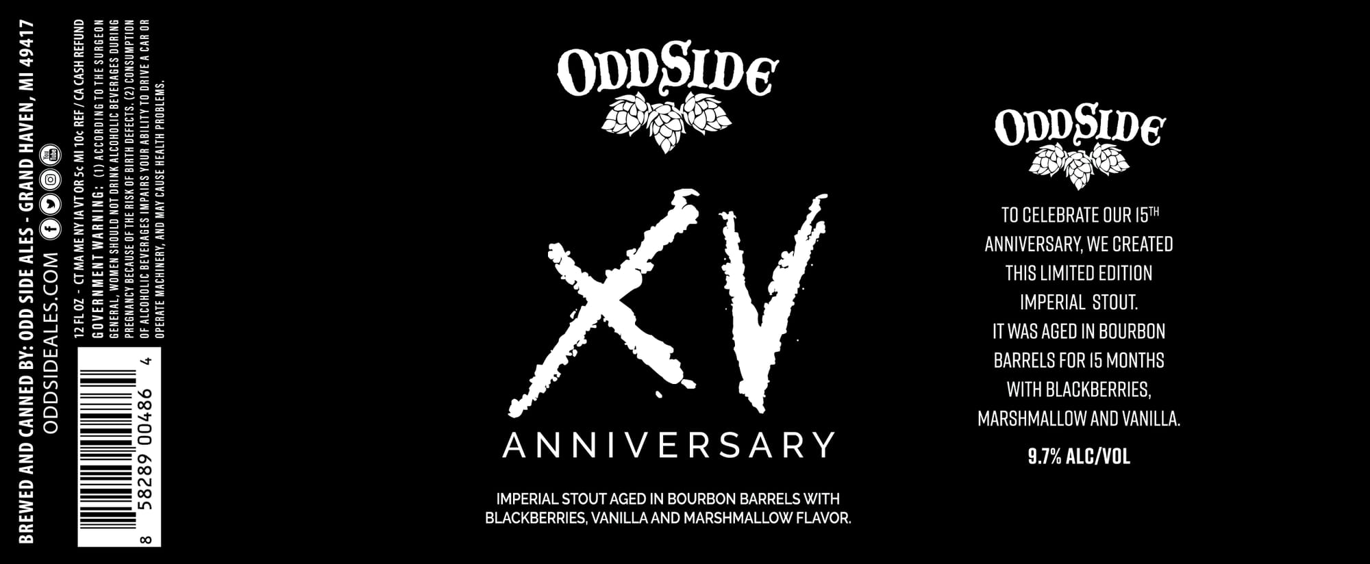 XV Anniversary by Odd Side Ales - beer label