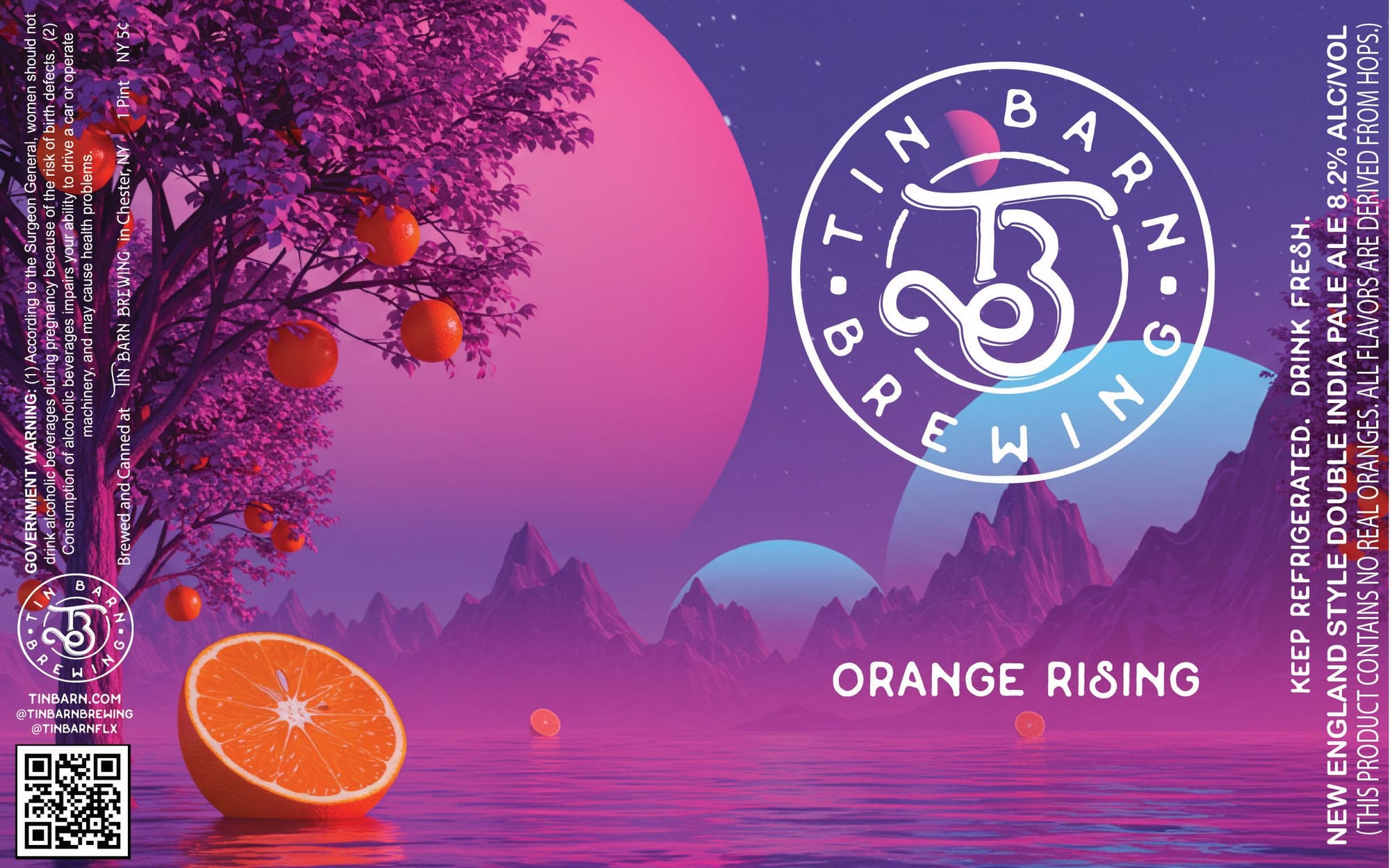 Orange Rising by Barn Brewing - beer label