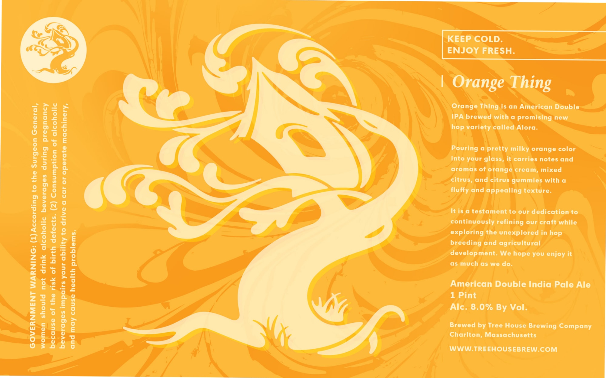 Orange Thing by Tree House Brewing Company - beer label