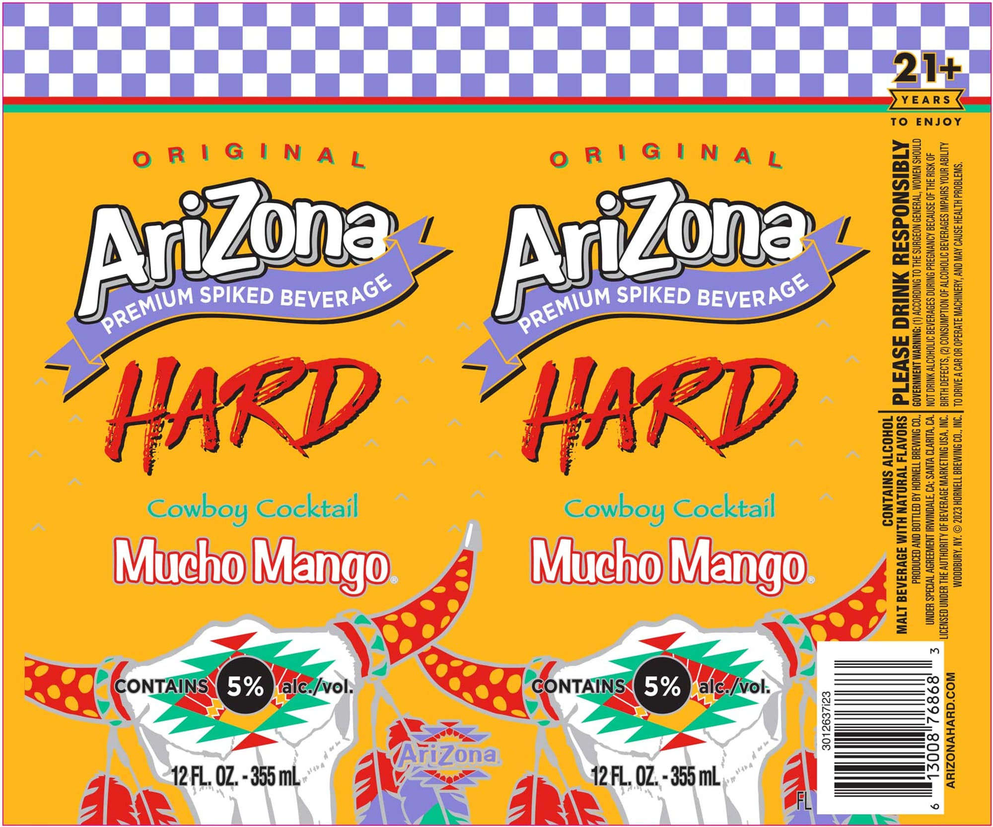 Arizona Hard Mucho Mango by Barnell Foods - beer label