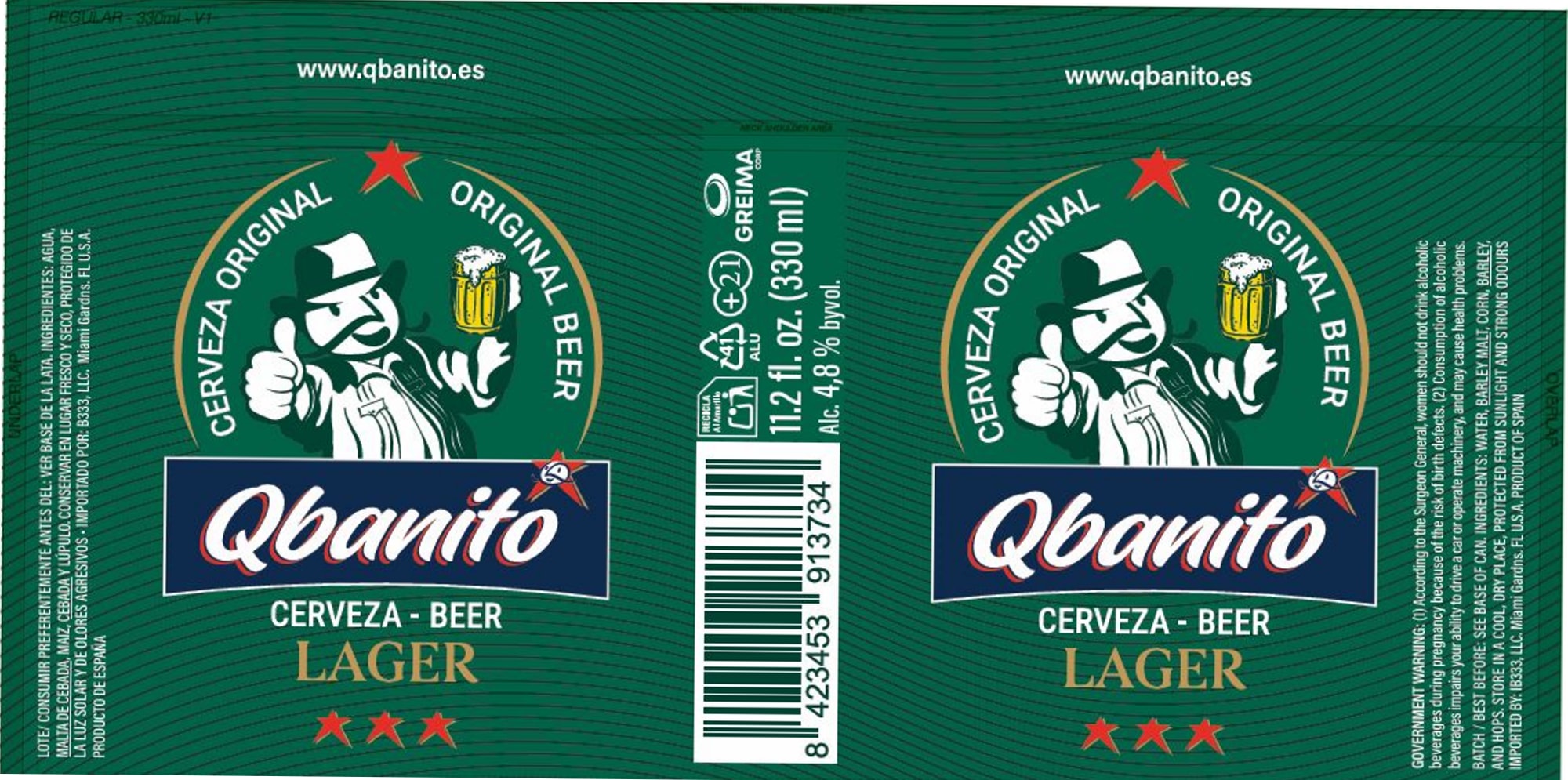 Original Lager by Qbanito - beer label
