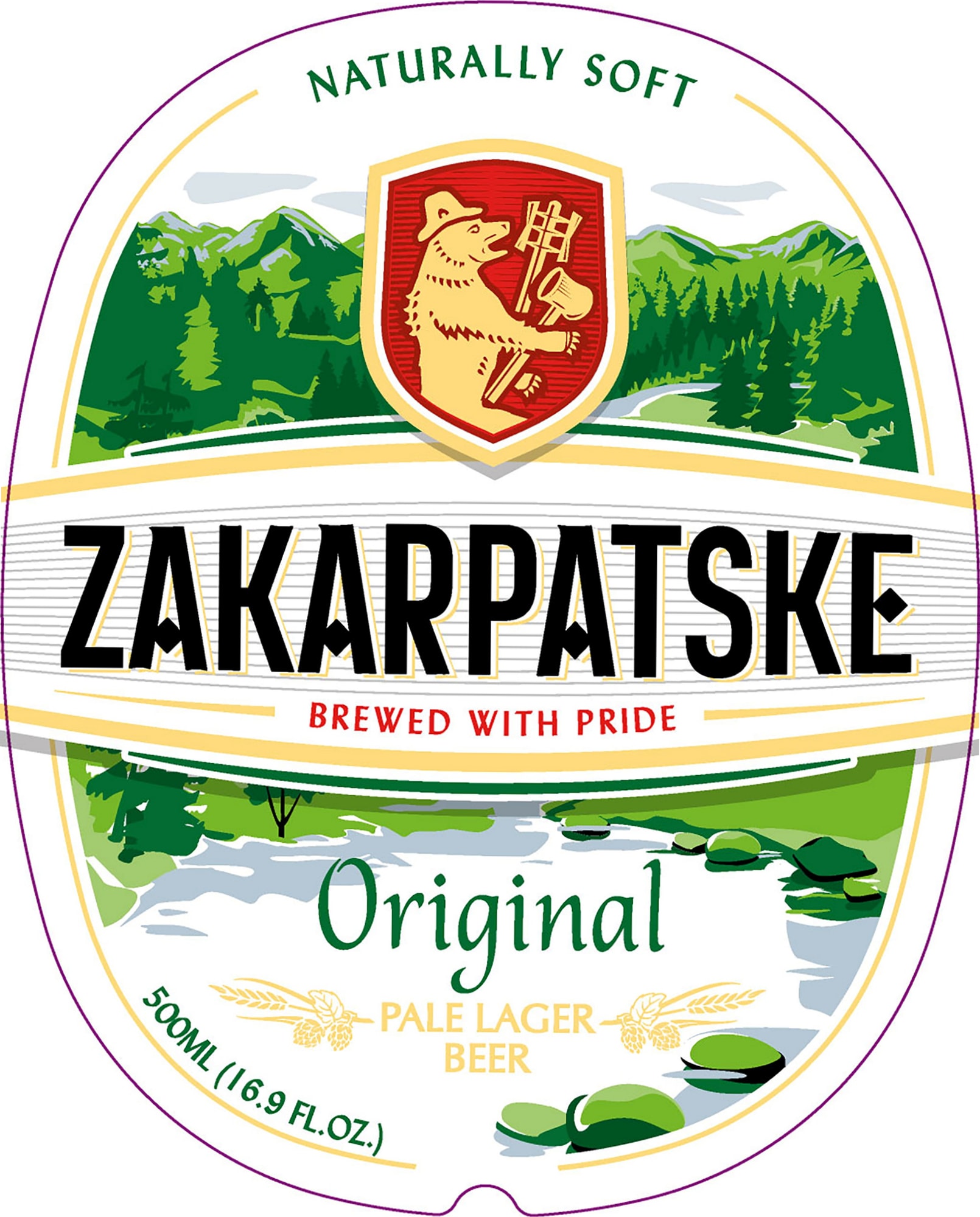 Original Pale Lager by Zakarpatske - beer label