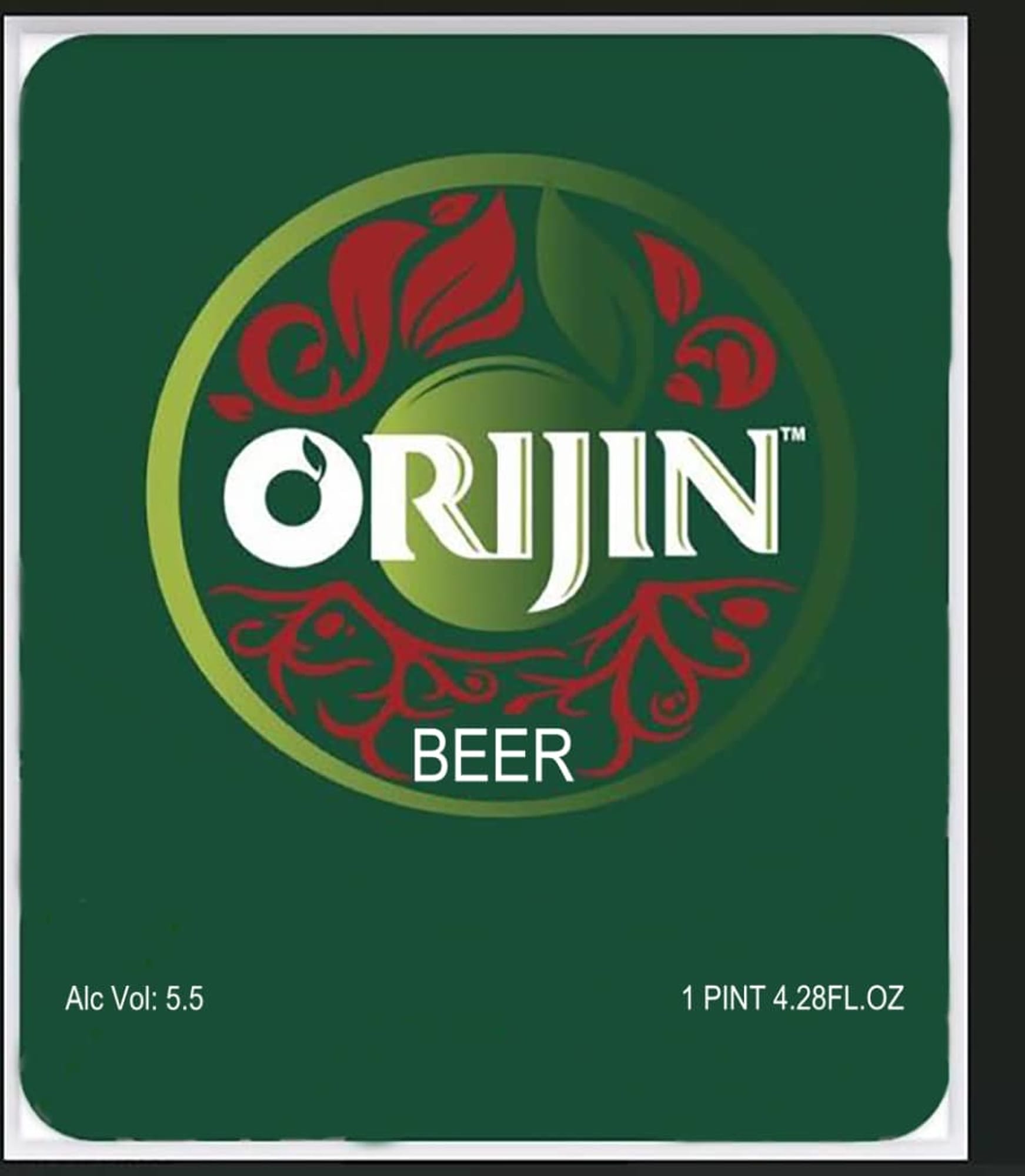 Orijiin Beer by Nigerian Breweries PLC - beer label