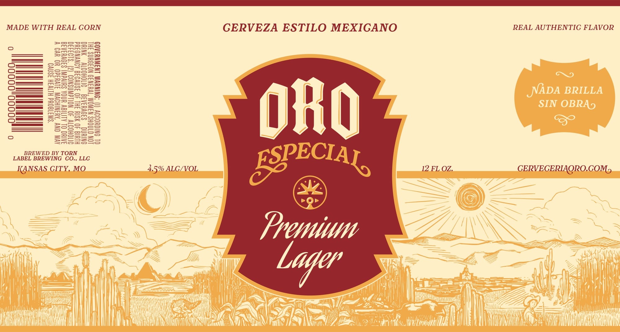 ORO Especial by Torn Label Brewing Co. - beer label