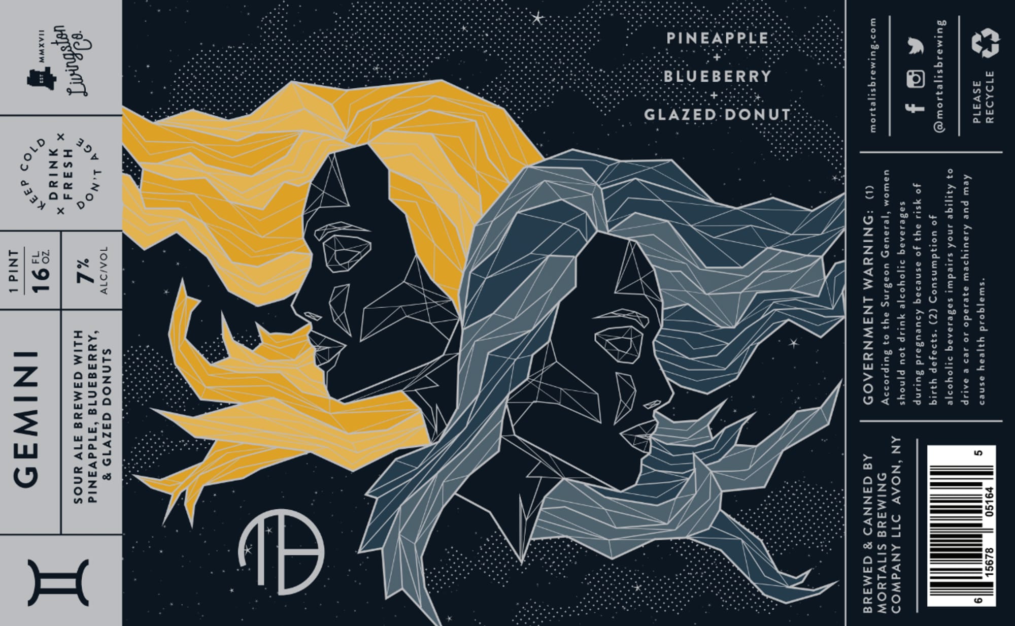 Gemini by Mortalis Brewing - beer label