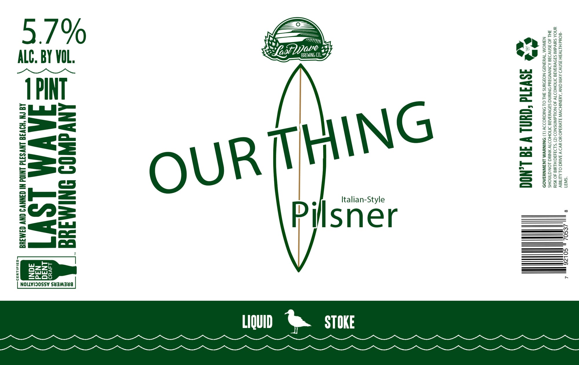 Our/Thing by Last Wave Brewing Co. - beer label