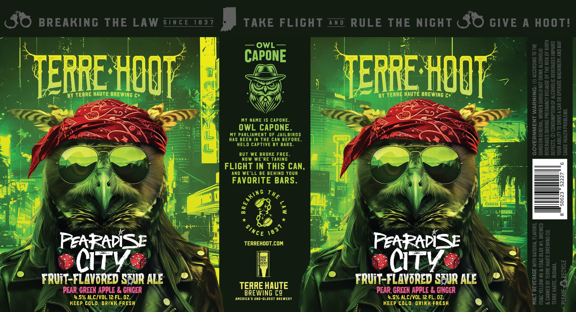 Owl Capone by Terre Haute Brewing Co. - beer label
