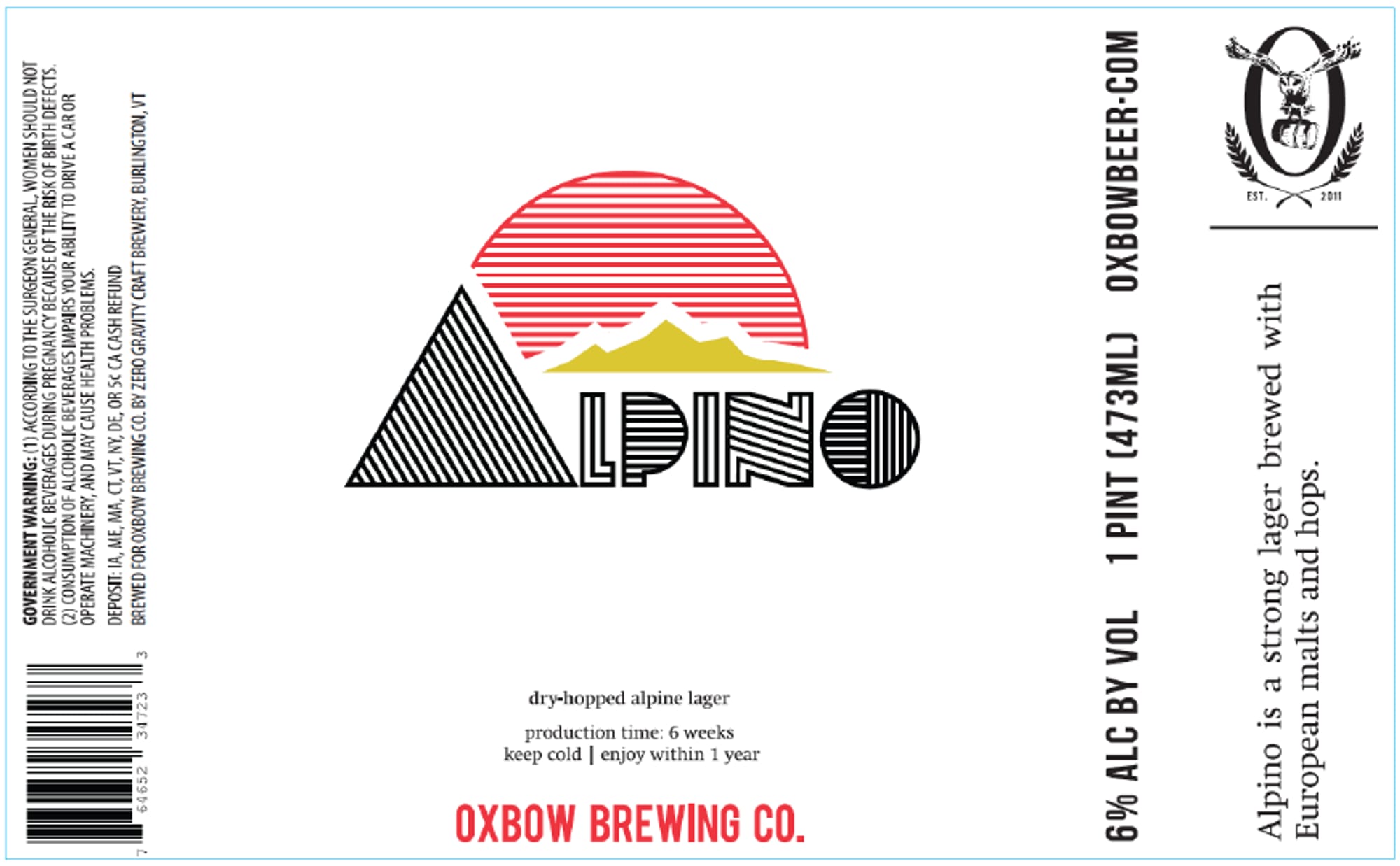 LPNO by Oxbow Brewing Co. - beer label