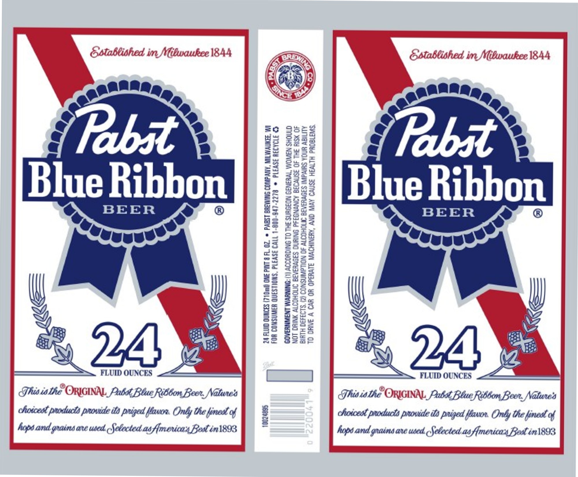 Pabst Blue Ribbon by Pabst Brewing Company - beer label