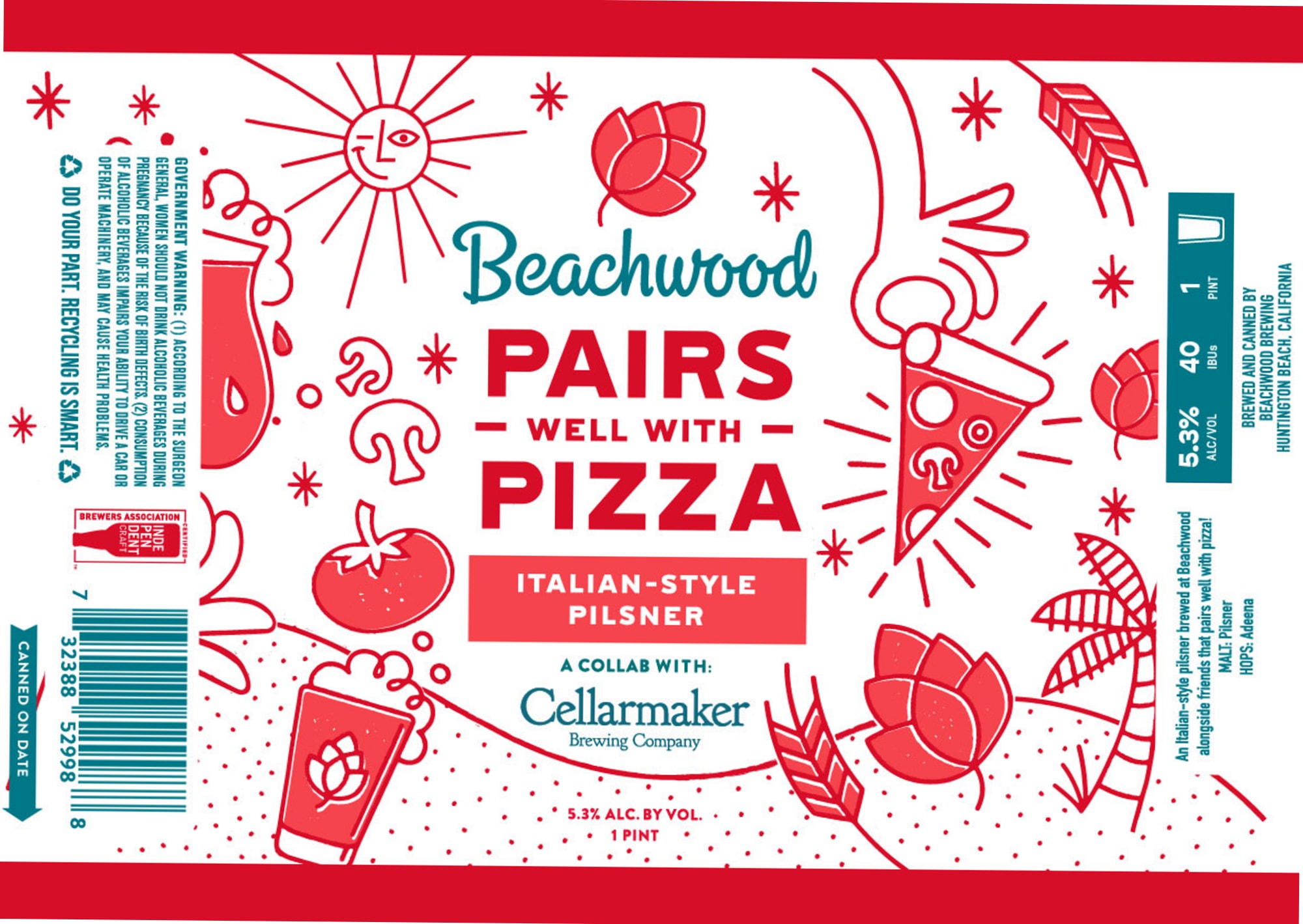 Pairs by Beachwood Brewing - beer label
