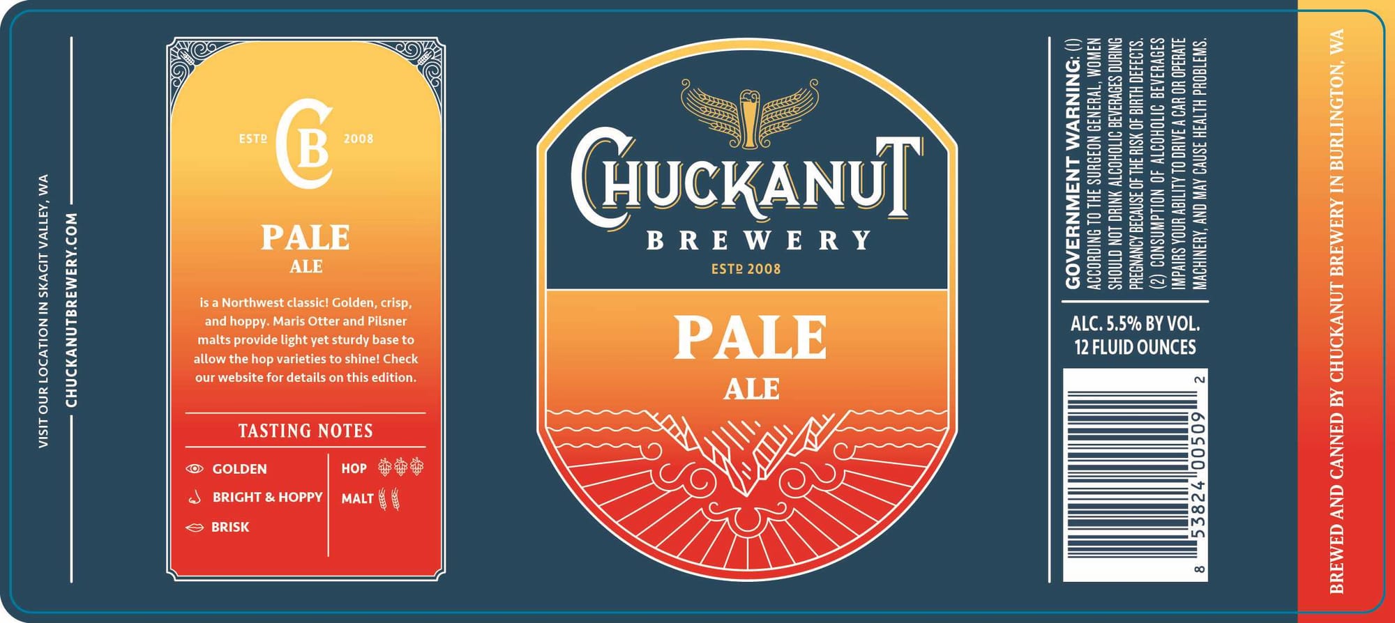 Pale Ale by Chuckanut Brewery - beer label