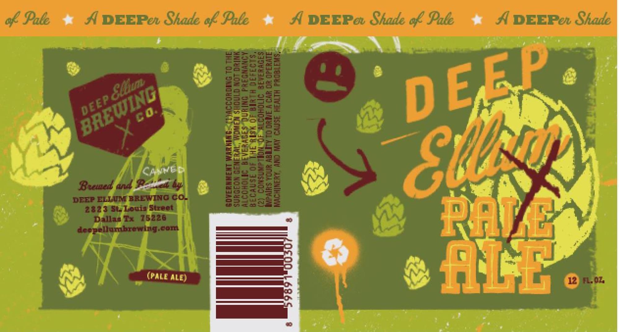 A Deeper Shade of Pale by Deep Ellum Brewing Co. - beer label