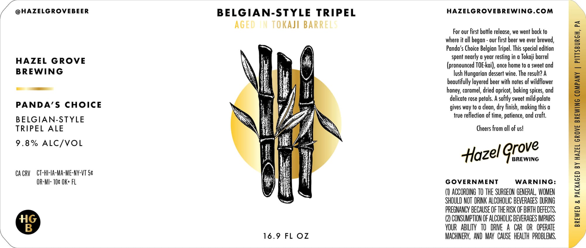 Panda's Choice by Hazel Grove Brewing - beer label