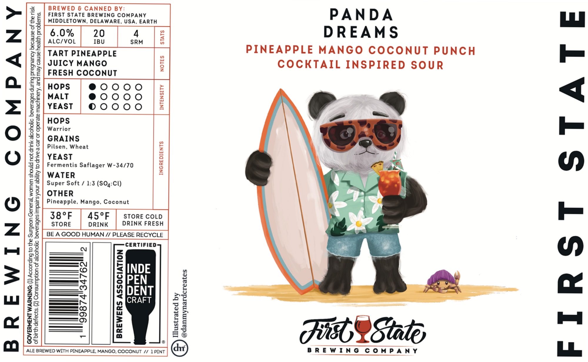 Panda Dreams by First State Brewing Company - beer label