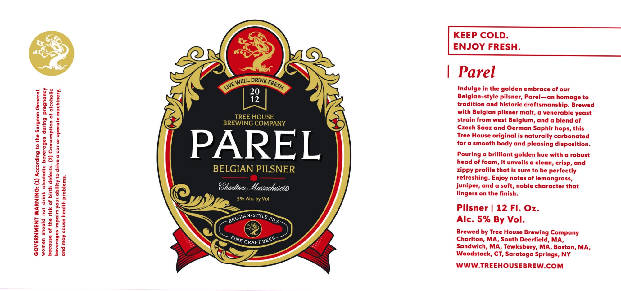 Parel by Tree House Brewing Company - beer label