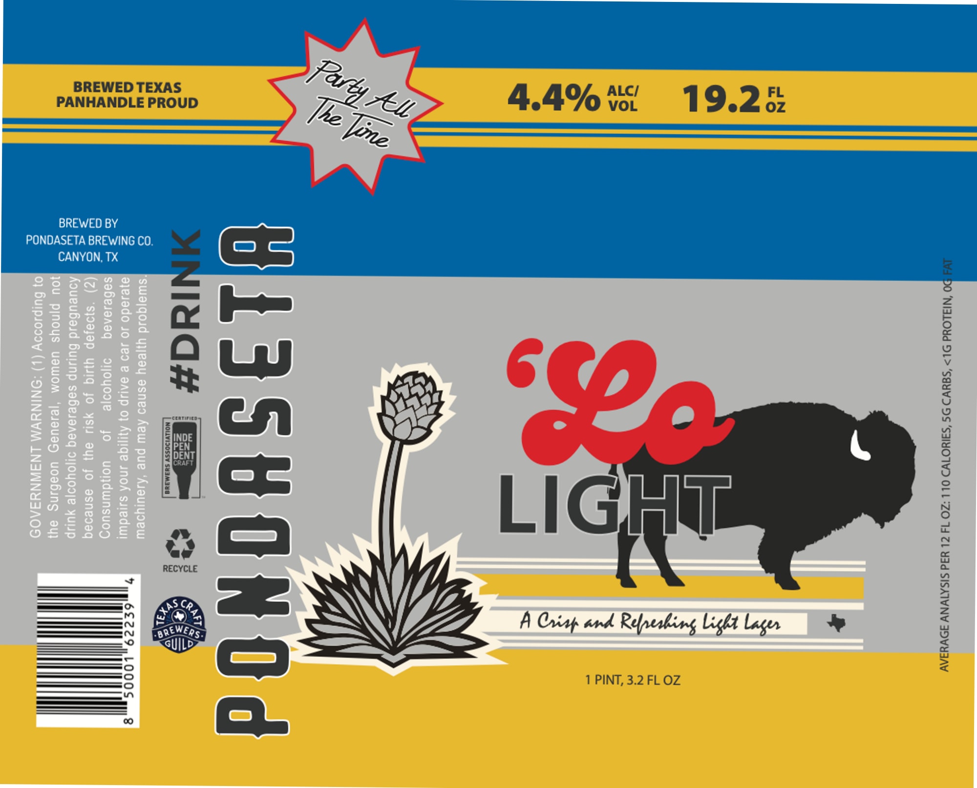 Party All The Time by Pondaseta Brewing Co. - beer label