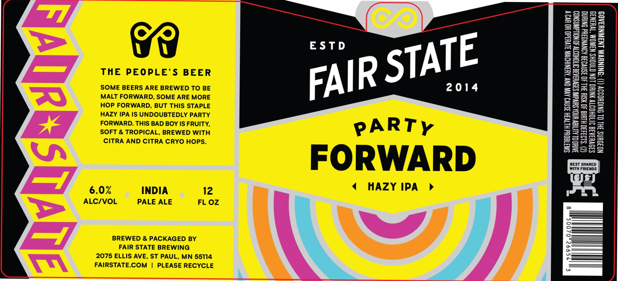 Party Forward by Fair State Brewing - beer label