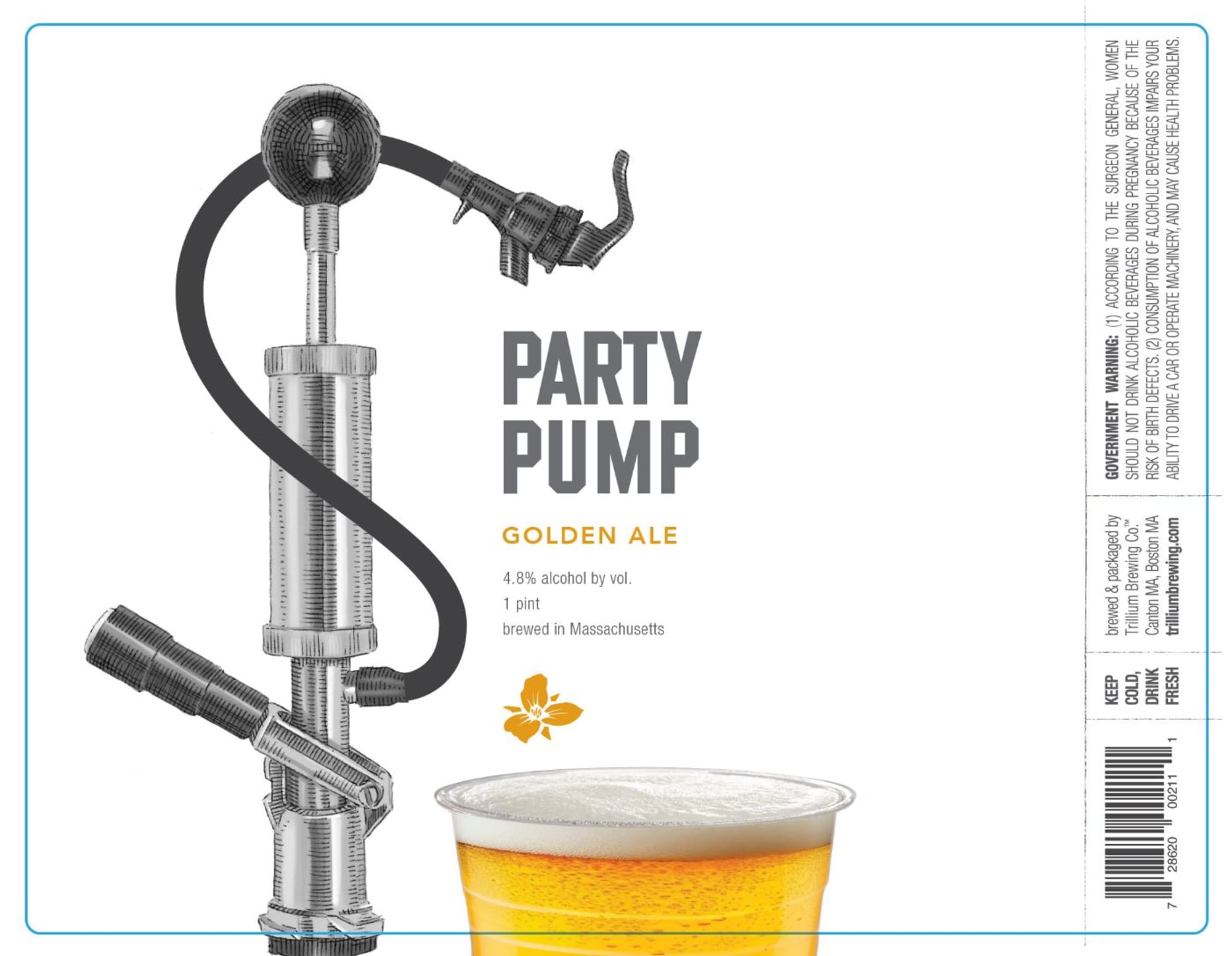 Party Pump by Trillium Brewing Company - beer label