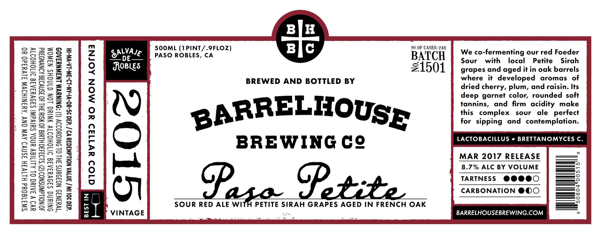Paso Petite by Barrelhouse Brewing Co. - beer label