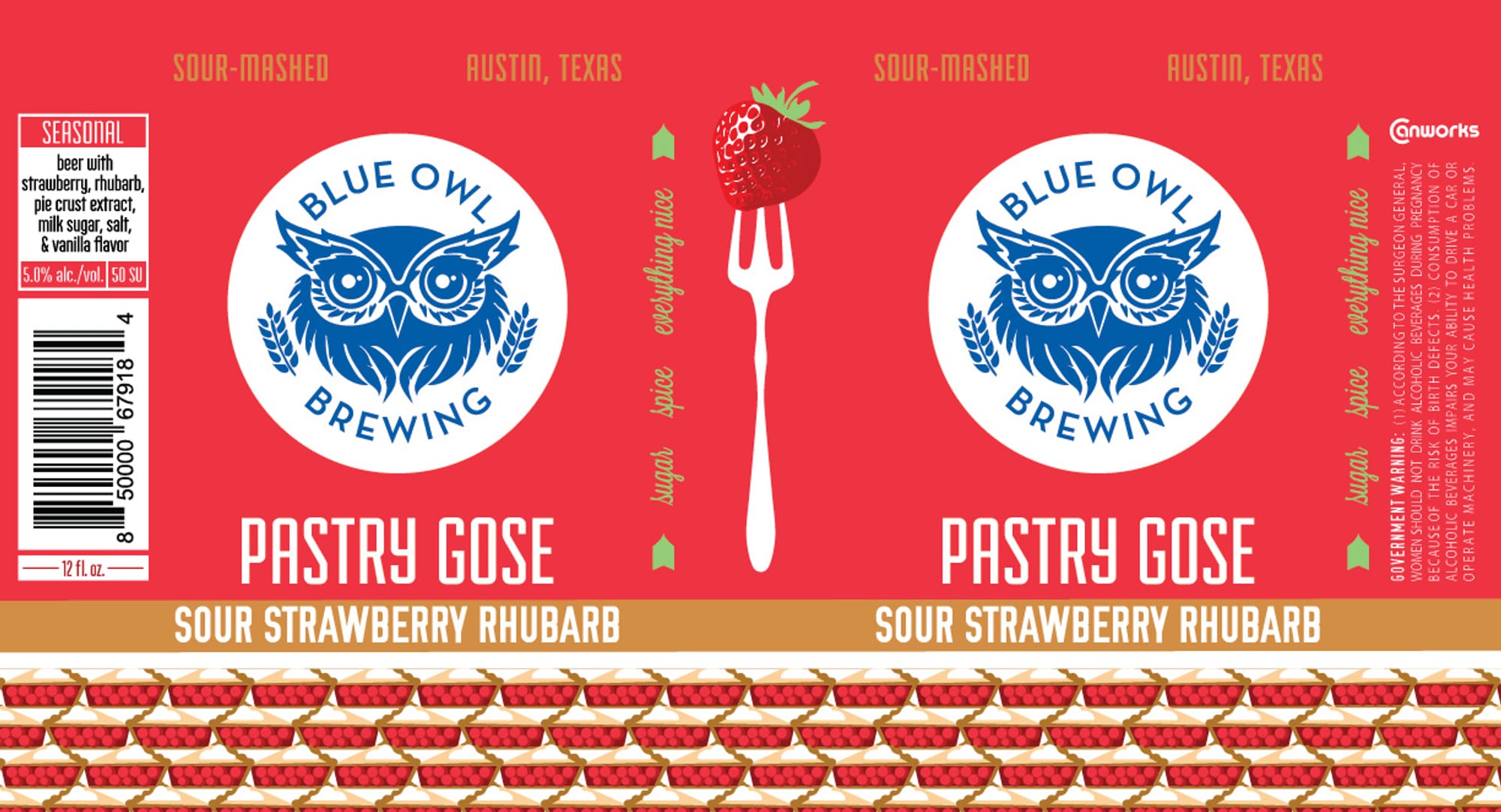Pastry Gose by Blue Owl Brewing - beer label