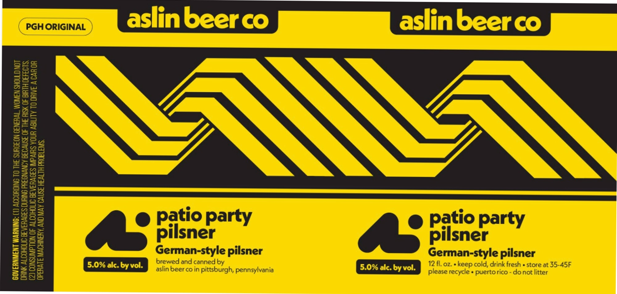 Patio Party Pilsner by Aslin Beer Co. - beer label