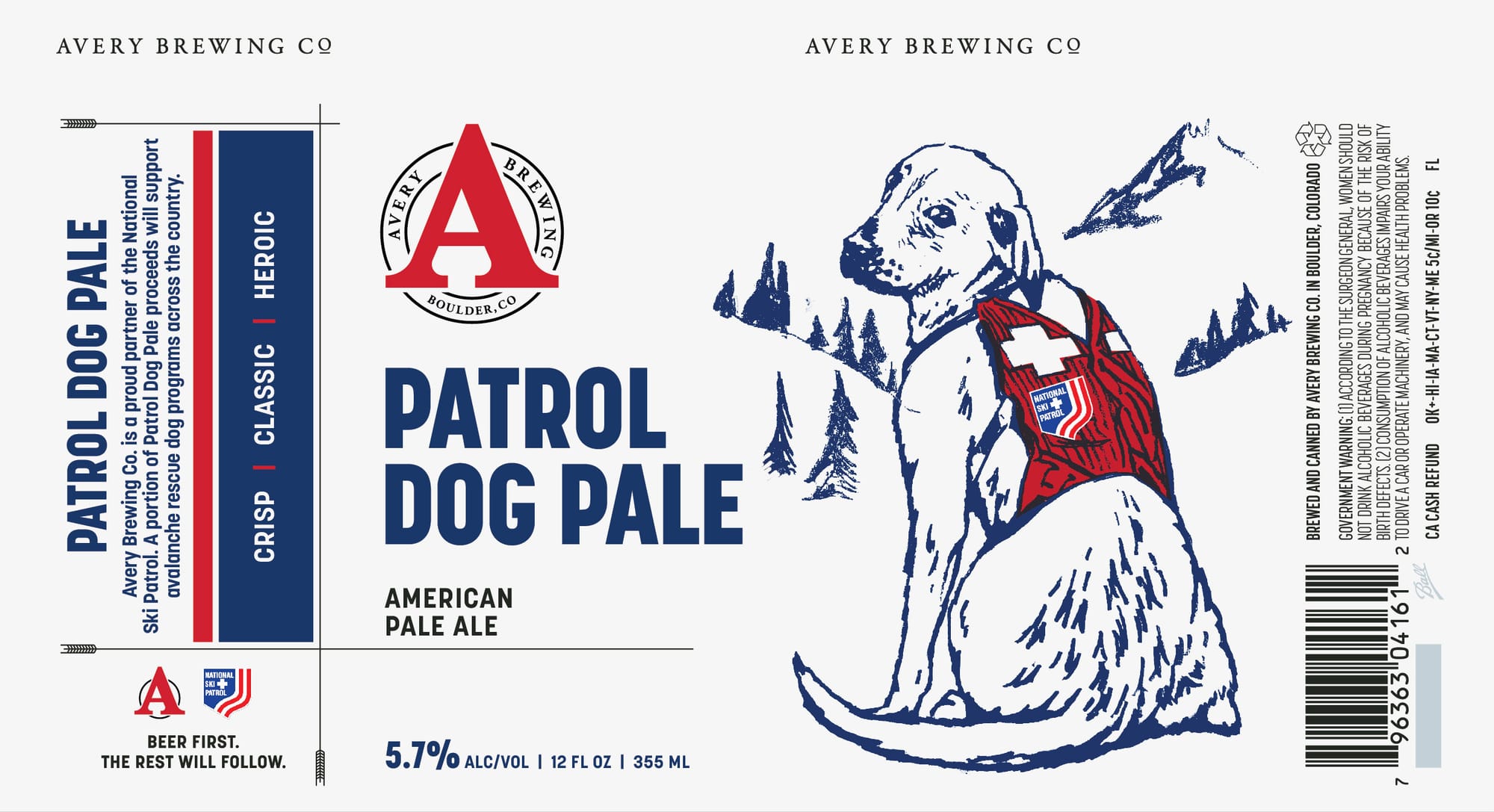 Patrol Dog Pale Ale by Avery Brewing Co. - beer label