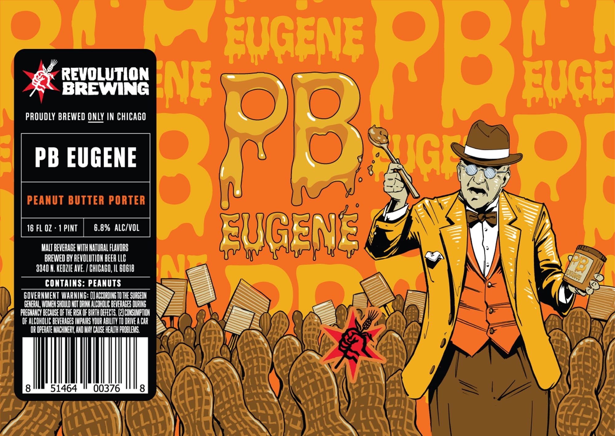 PB Eugene by Revolution Brewing - beer label