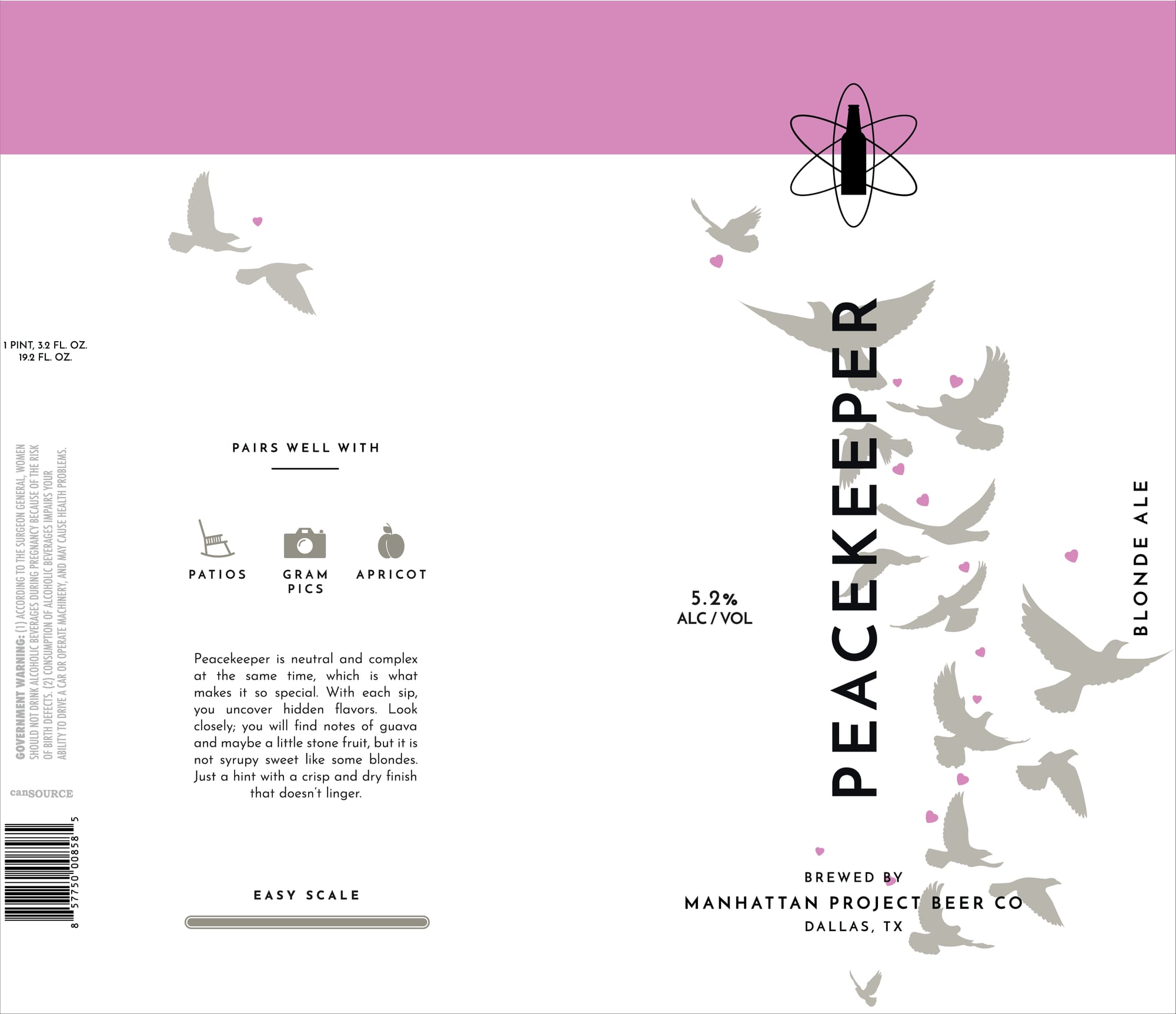 Peacekeeper by Manhattan Project Beer Co - beer label