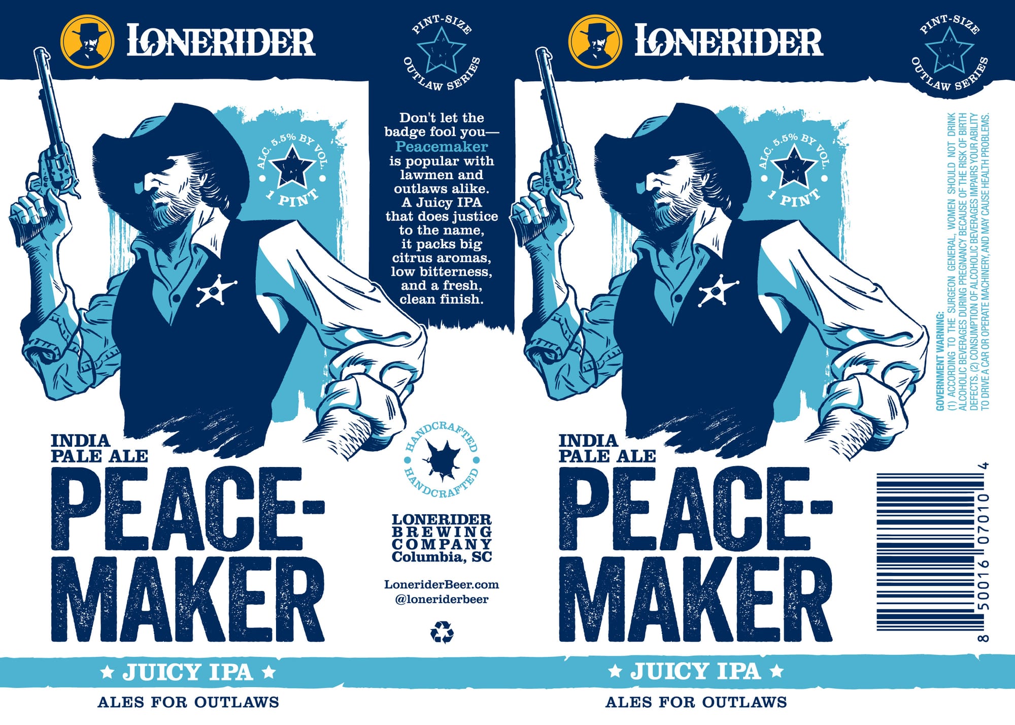 Peacemaker by Lonerider Brewing Company - beer label