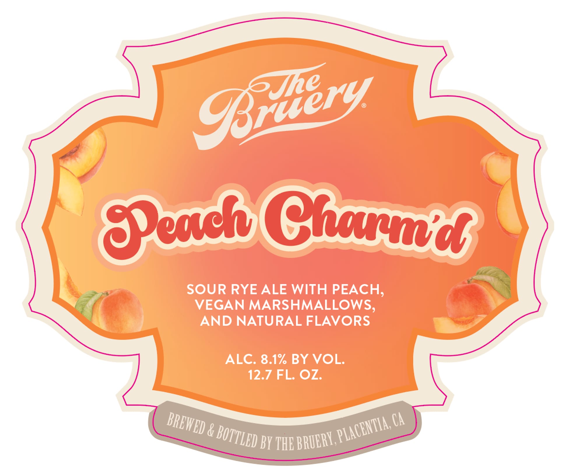 Peach Charm’d by The Bruery - beer label